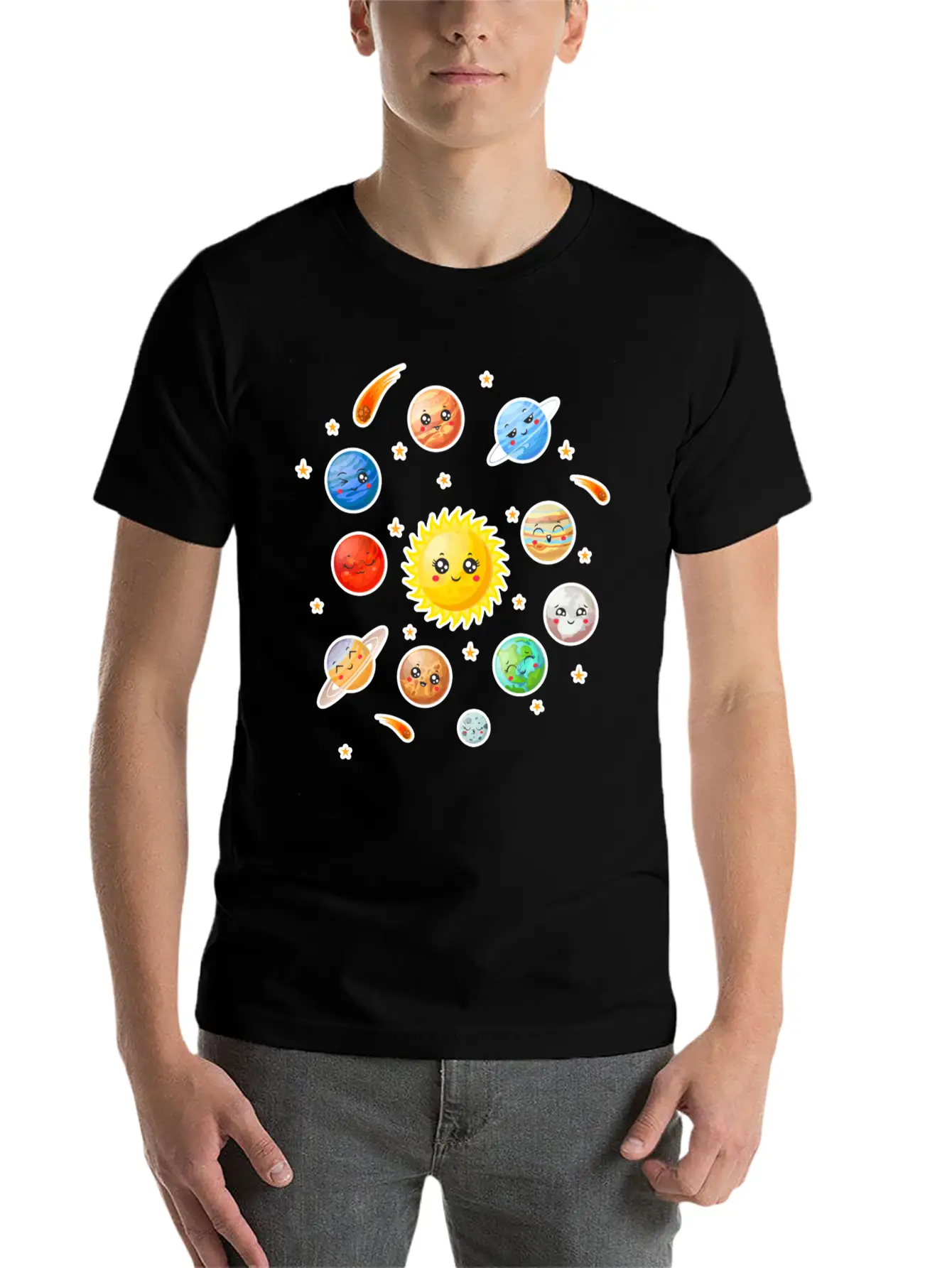 Cute Planet Classic Fit Graphic Tee For Daily Comfort – Unisex Cotton Shirt