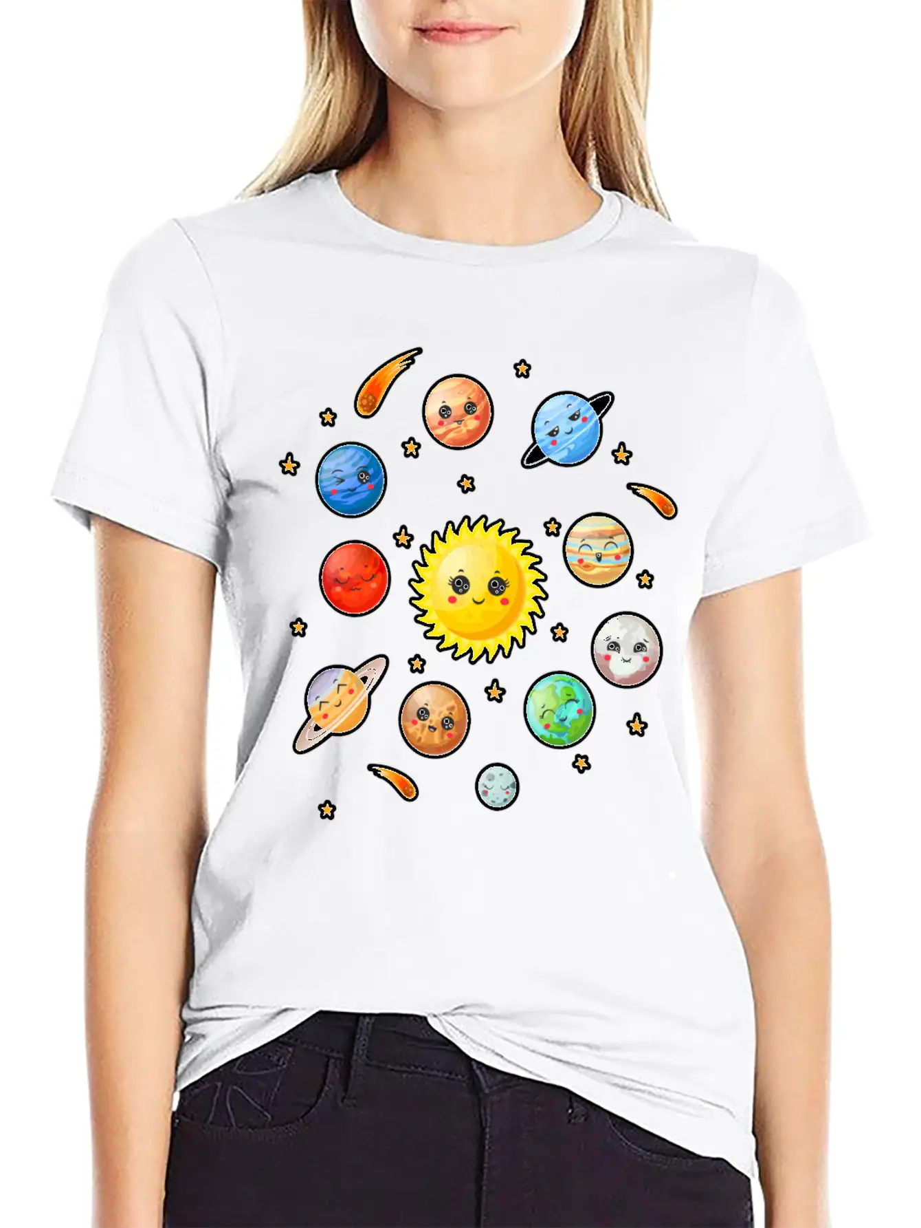 Cute Planet Classic Fit Graphic Tee For Daily Comfort – Unisex Cotton Shirt