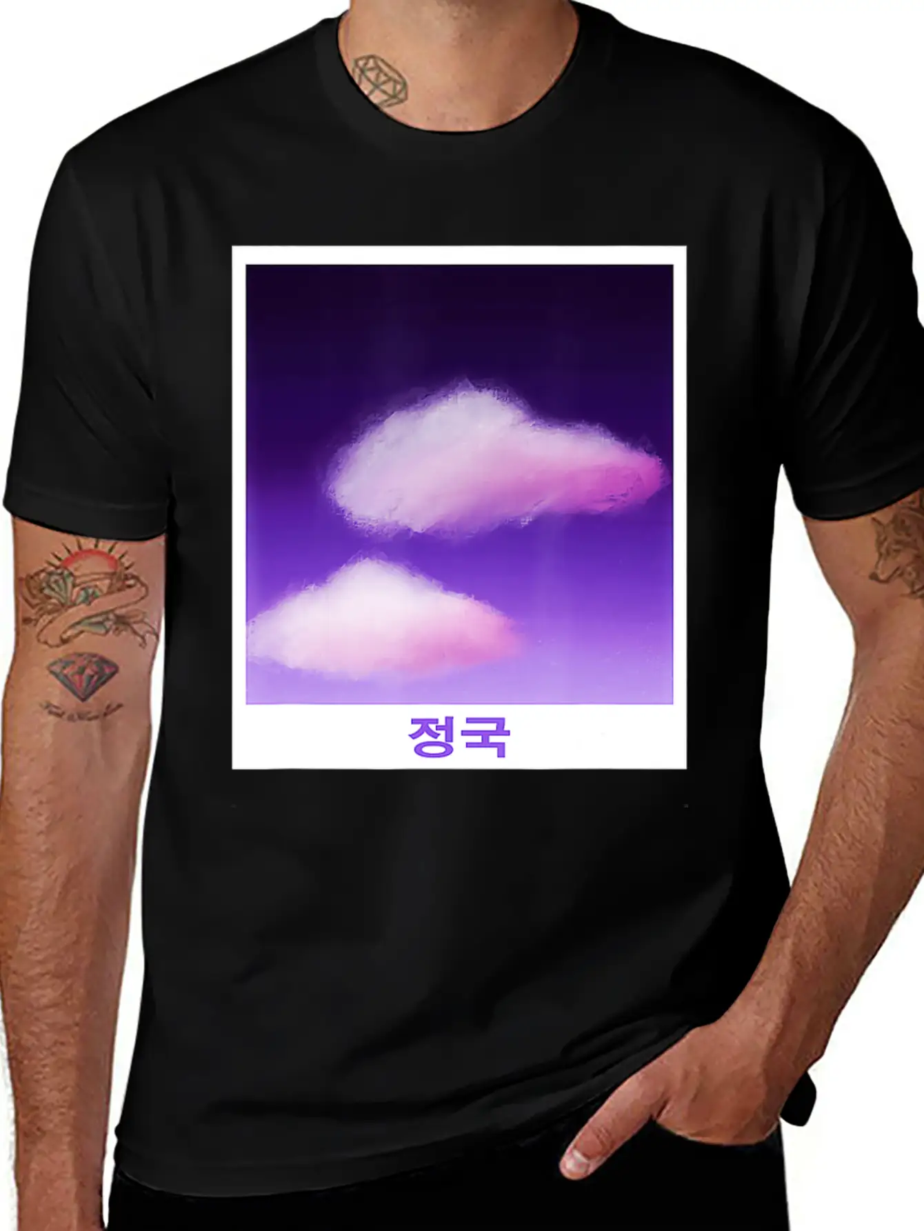 Cute Purple Cloud Artwork Drawn By JeiKei Unisex Casual T-Shirt – Clean Design For Daily Comfort
