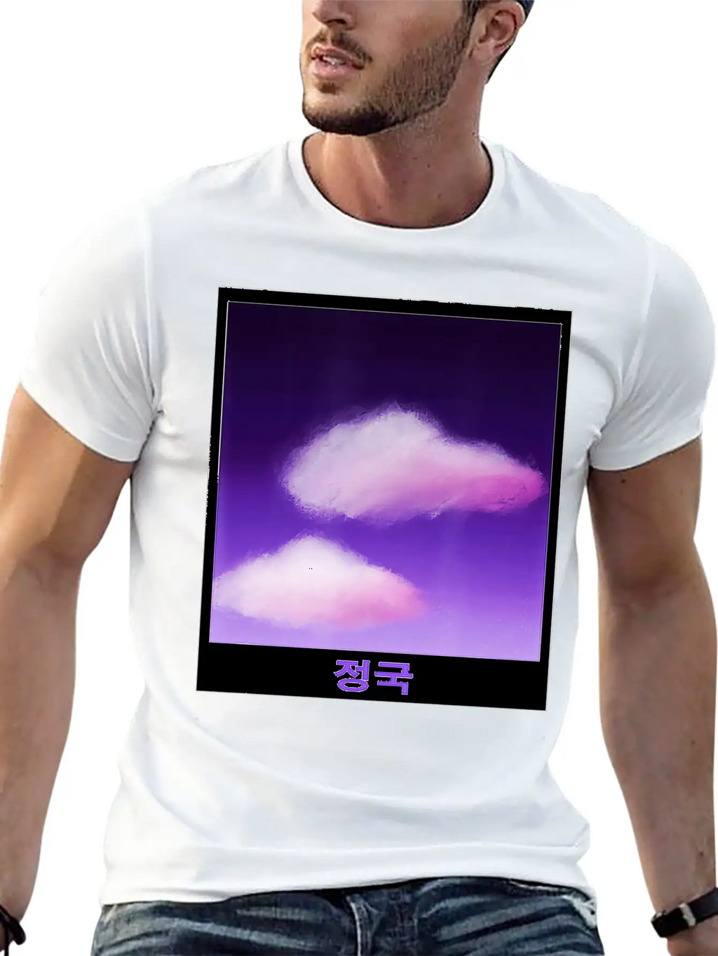 Cute Purple Cloud Artwork Drawn By JeiKei Unisex Casual T-Shirt – Clean Design For Daily Comfort