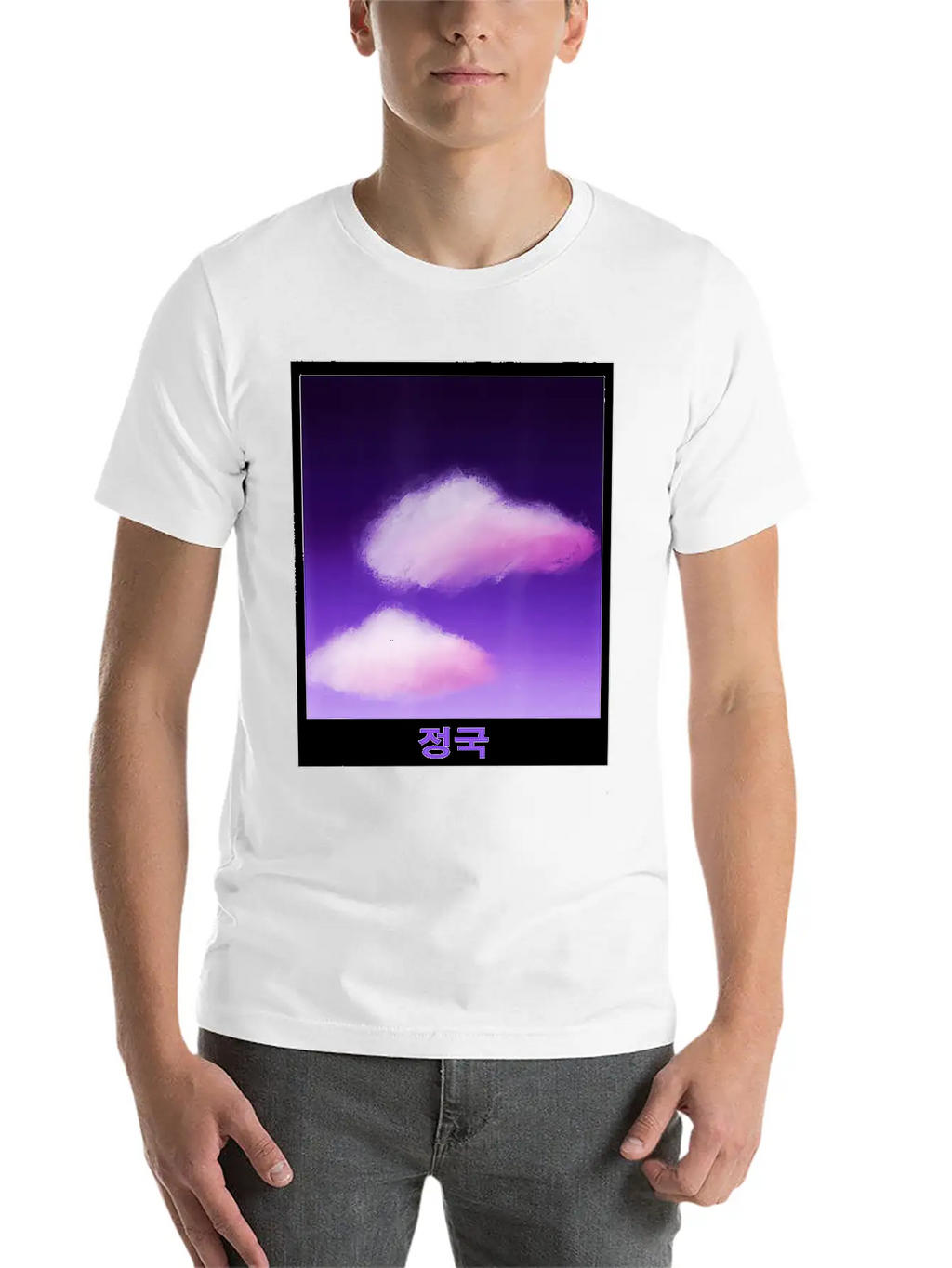 Cute Purple Cloud Artwork Drawn By JeiKei Unisex Casual T-Shirt – Clean Design For Daily Comfort