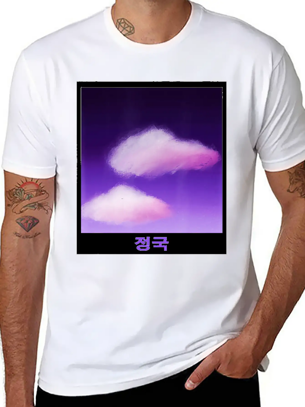 Cute Purple Cloud Artwork Drawn By JeiKei Unisex Casual T-Shirt – Clean Design For Daily Comfort