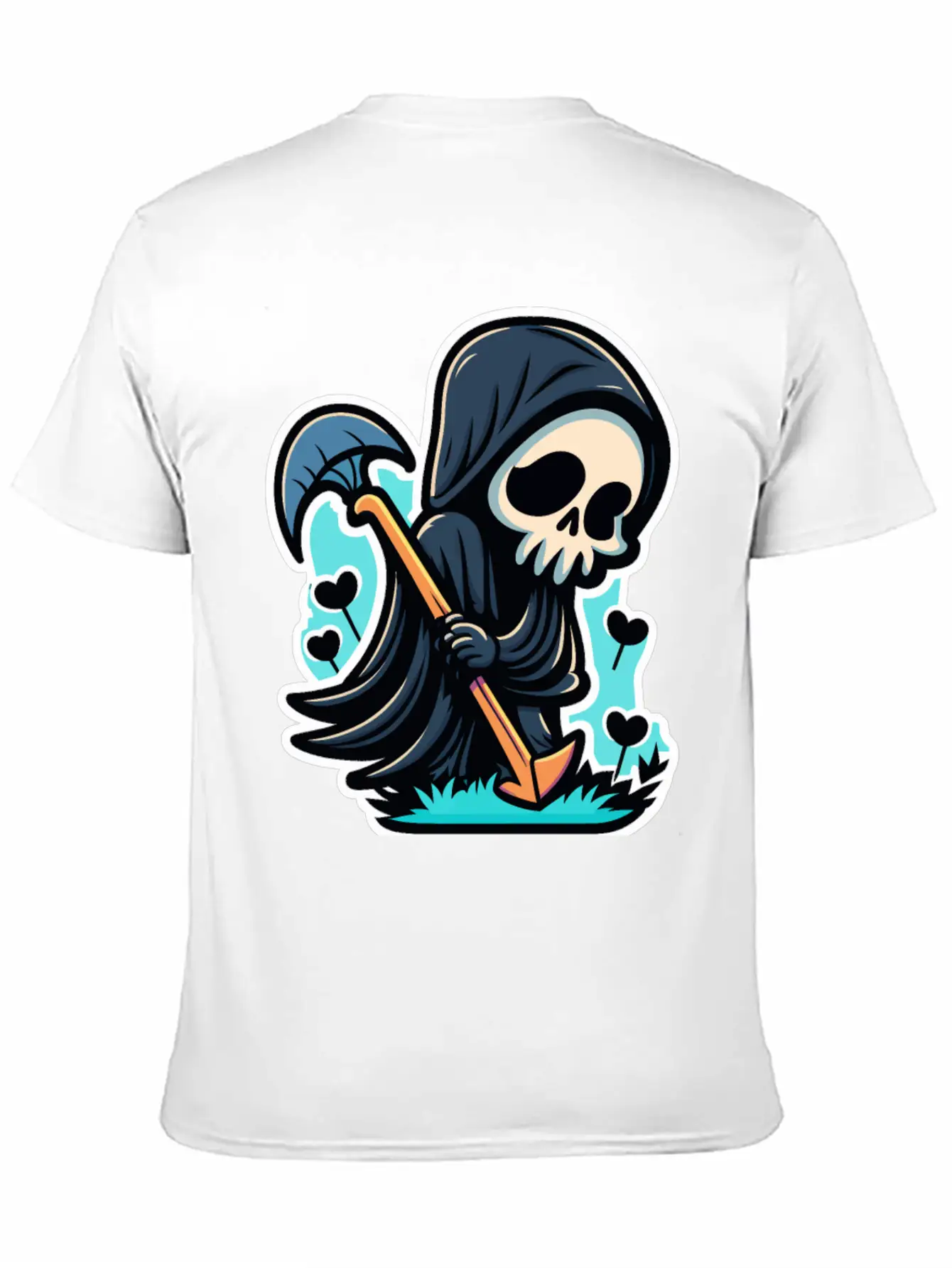Cute Reaper Essential Cotton Tee For Daily Outfits – Unisex Style