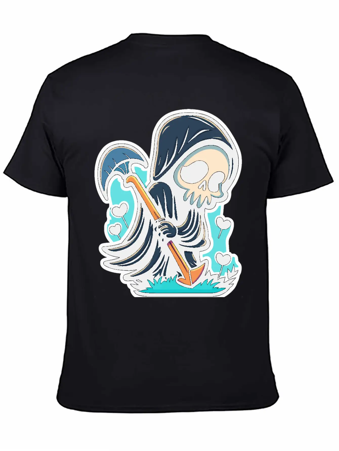 Cute Reaper Essential Cotton Tee For Daily Outfits – Unisex Style