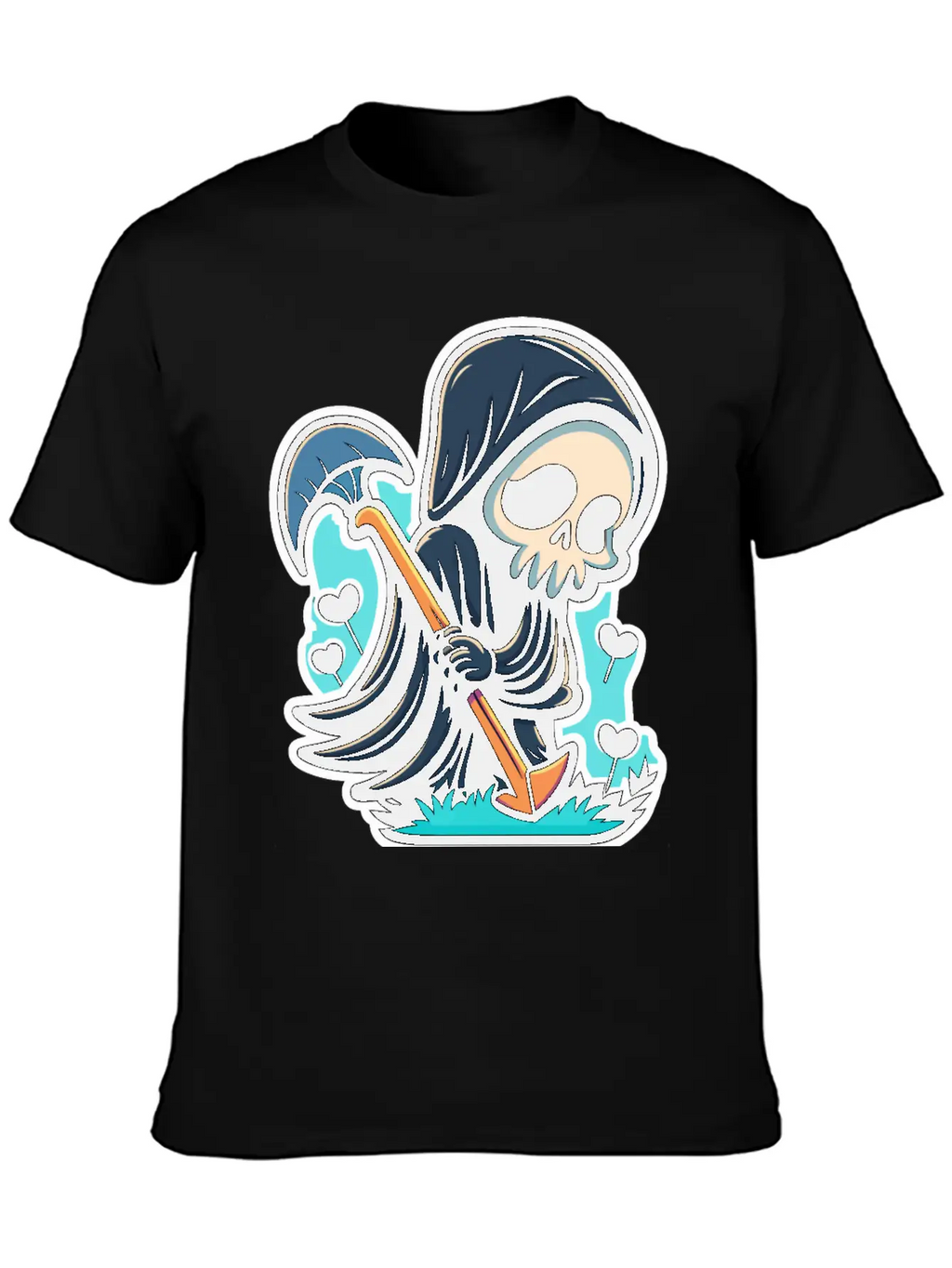 Cute Reaper Essential Cotton Tee For Daily Outfits – Unisex Style