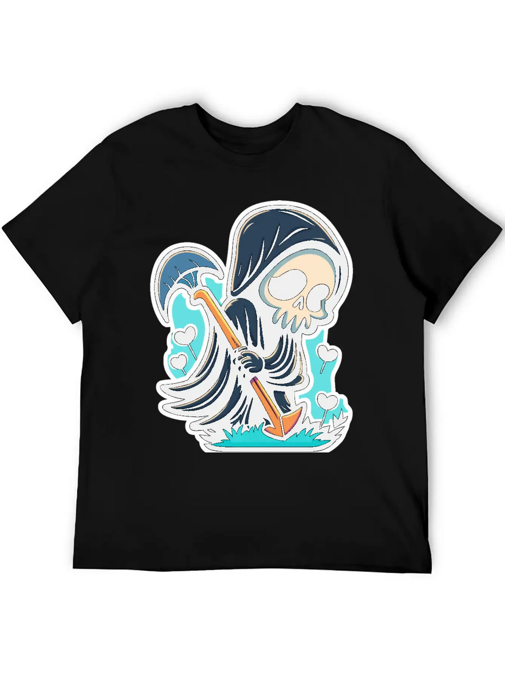 Cute Reaper Essential Cotton Tee For Daily Outfits – Unisex Style