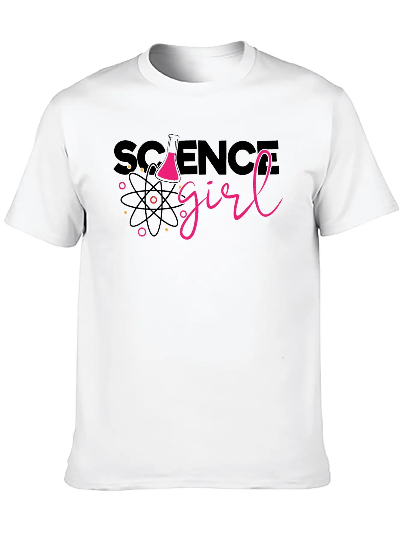 Cute Science Girl, STEM, Science, Periodic Table Unisex Short Sleeve Soft Cotton T-Shirt – Casual Everyday Wear