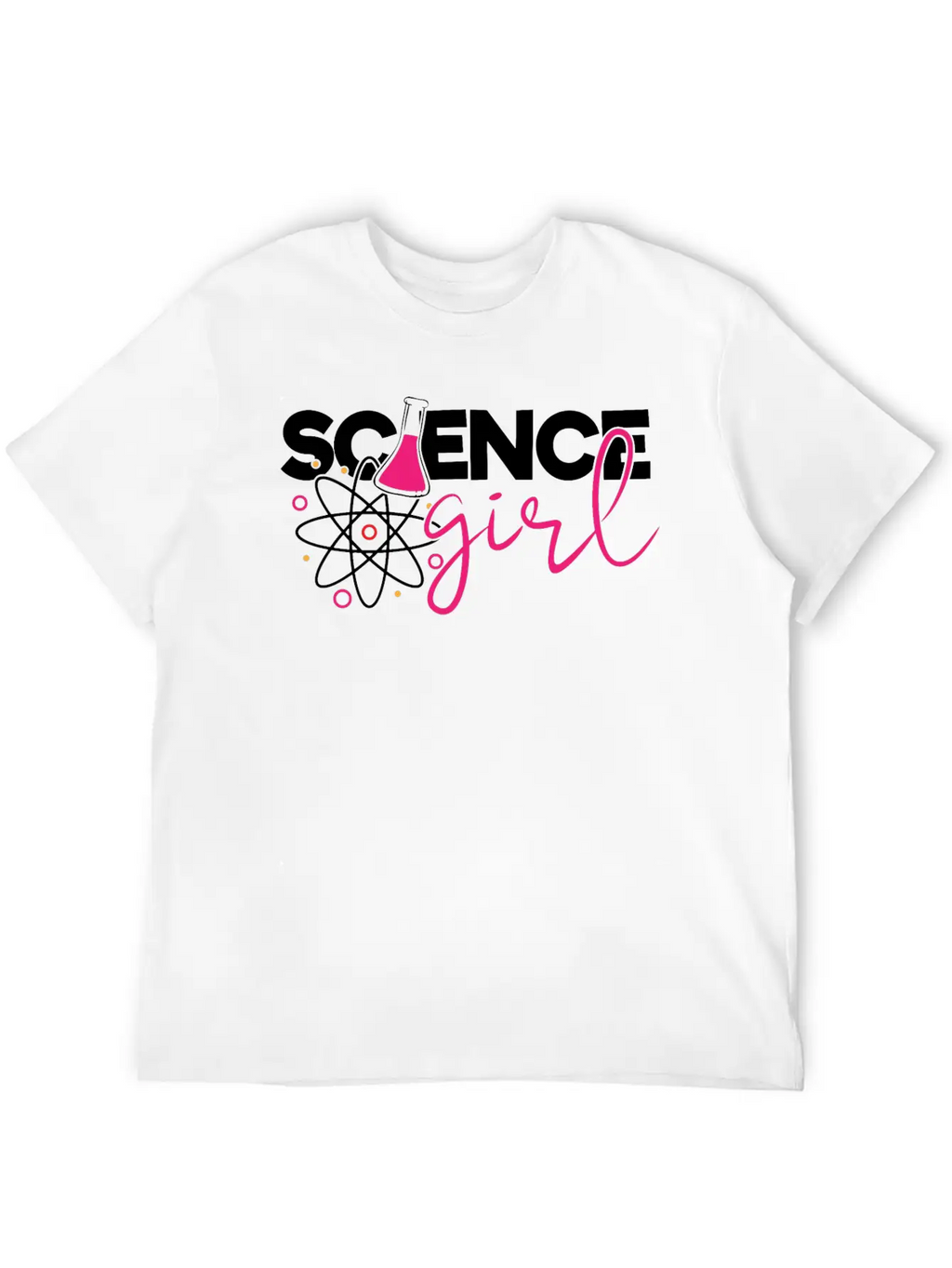 Cute Science Girl, STEM, Science, Periodic Table Unisex Short Sleeve Soft Cotton T-Shirt – Casual Everyday Wear