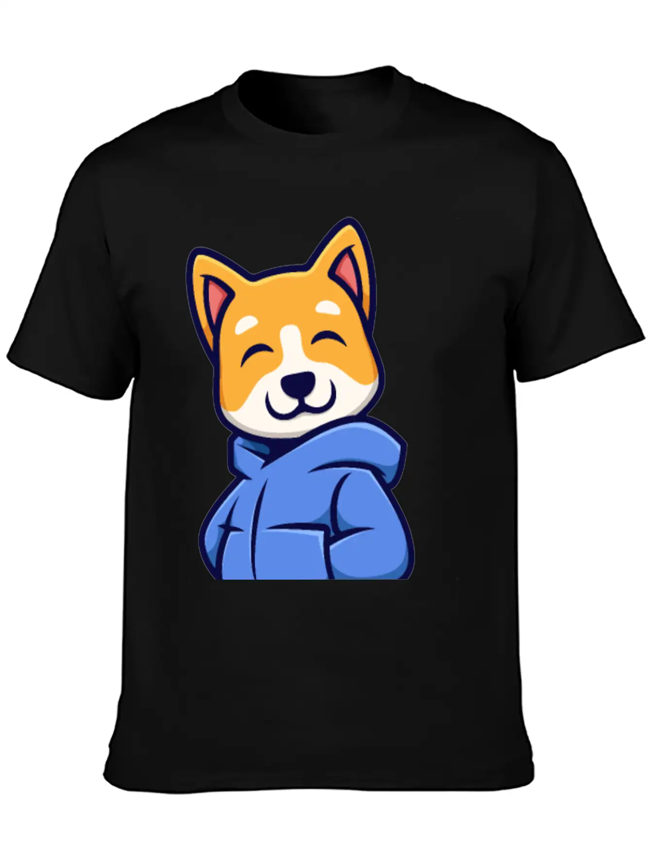 Cute Urban Corgi Dog Essential Cotton Tee For Daily Outfits – Unisex Style