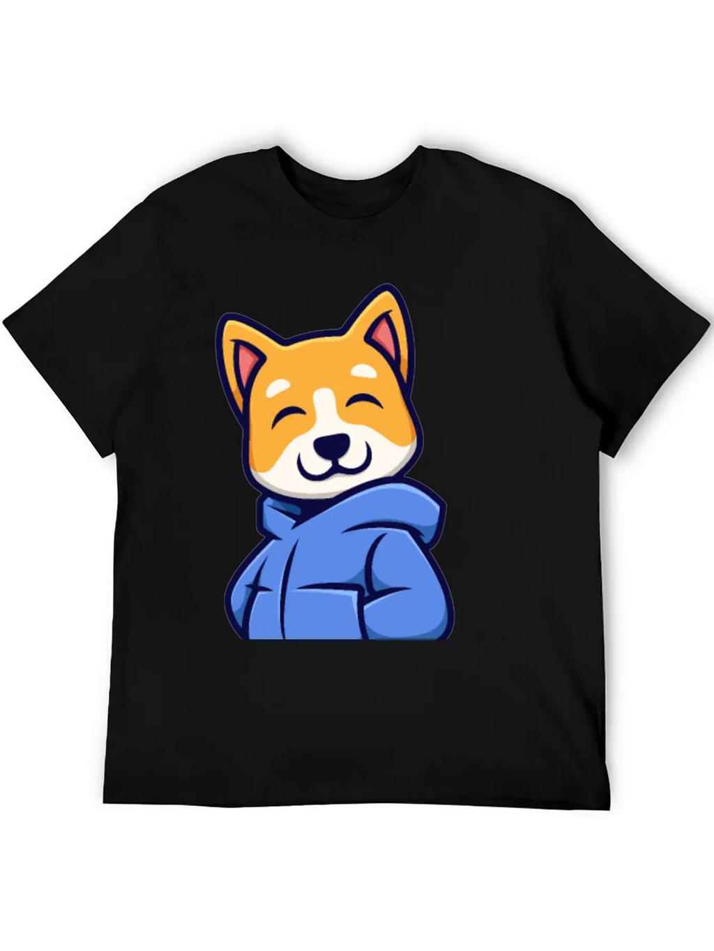 Cute Urban Corgi Dog Essential Cotton Tee For Daily Outfits – Unisex Style