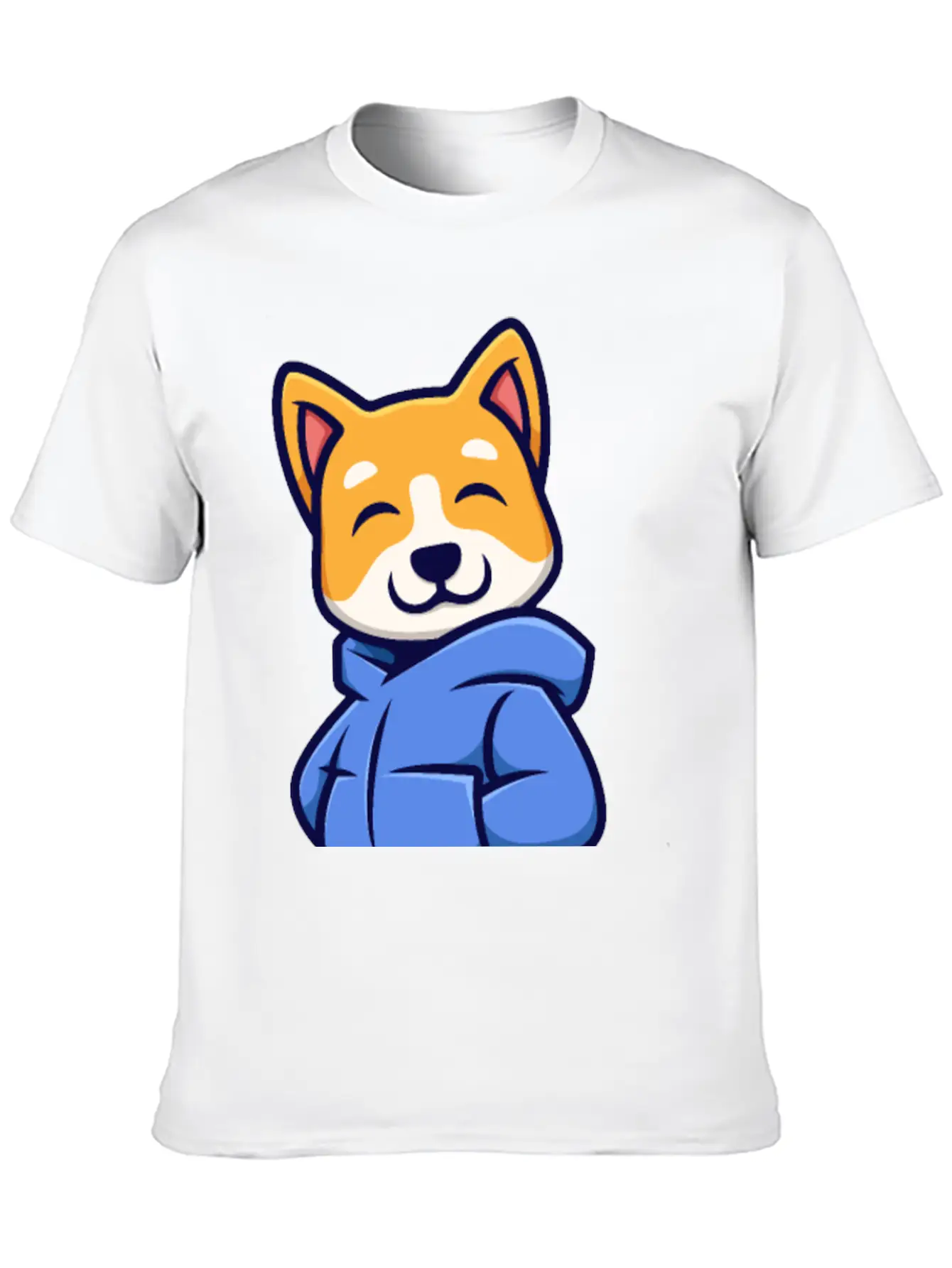 Cute Urban Corgi Dog Essential Cotton Tee For Daily Outfits – Unisex Style