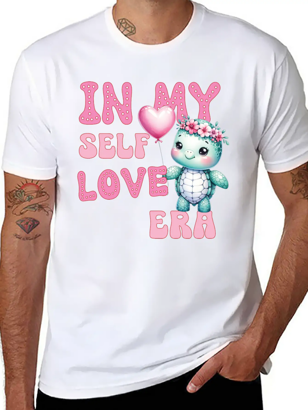 Cute Valentine's Day Turtle - In My Self Love Classic Fit Graphic Tee For Daily Comfort – Unisex Cotton Shirt