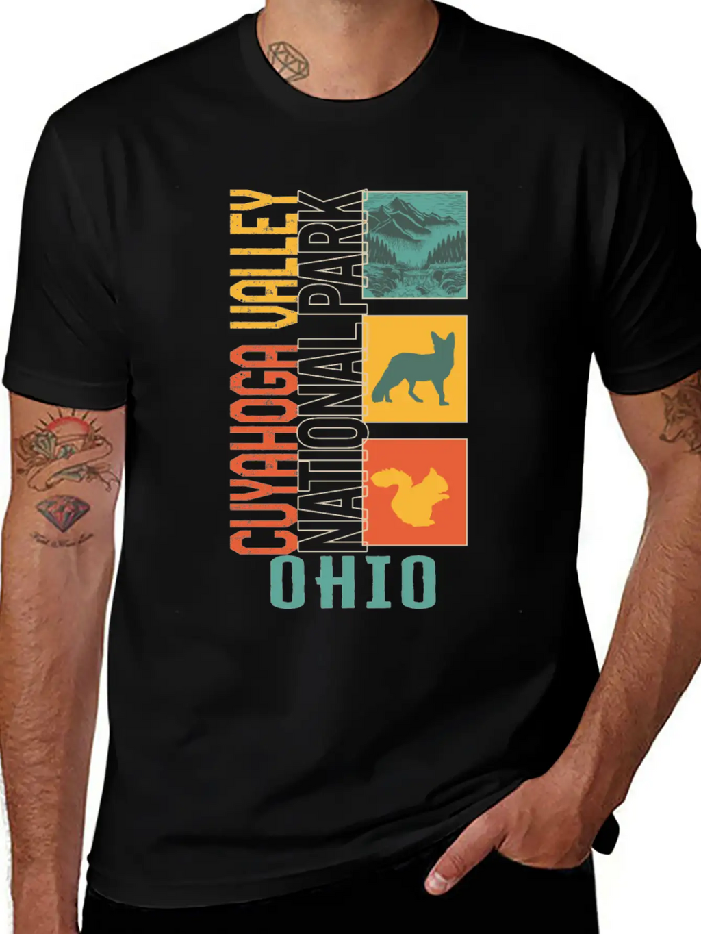 Cuyahoga Valley National Park, Treeline Ohio Casual Graphic T-Shirt – Simple And Comfortable Daily Wear
