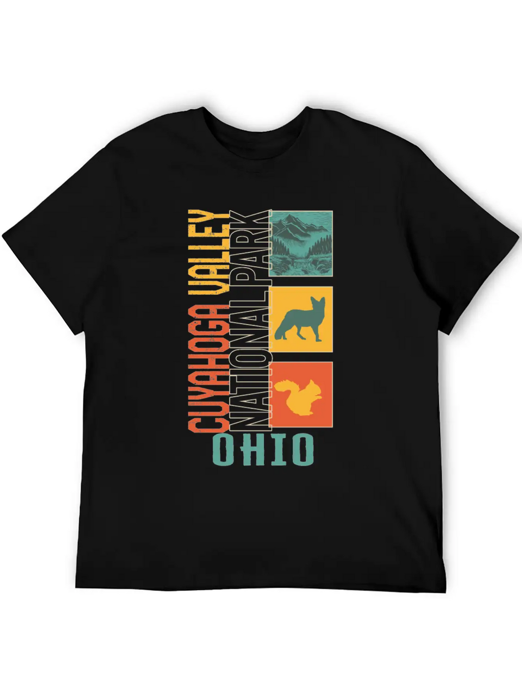 Cuyahoga Valley National Park, Treeline Ohio Casual Graphic T-Shirt – Simple And Comfortable Daily Wear