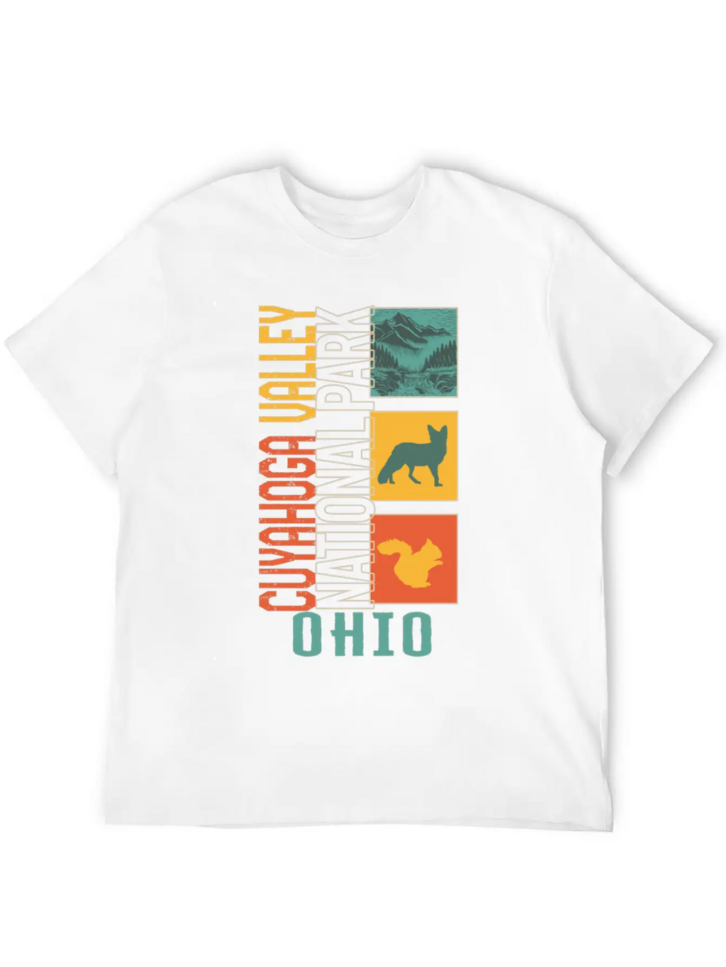 Cuyahoga Valley National Park, Treeline Ohio Casual Graphic T-Shirt – Simple And Comfortable Daily Wear