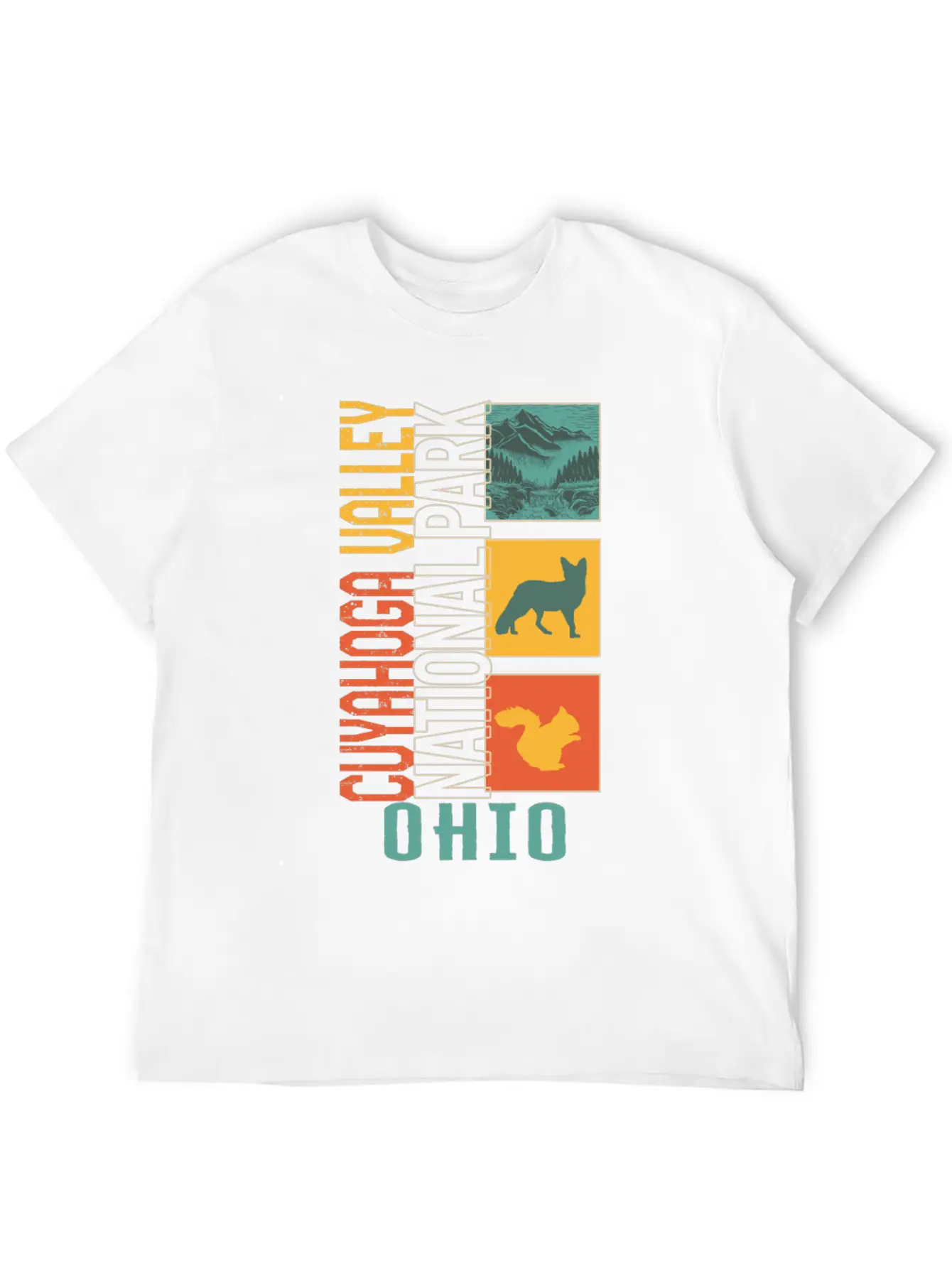 Cuyahoga Valley National Park, Treeline Ohio Casual Graphic T-Shirt – Simple And Comfortable Daily Wear