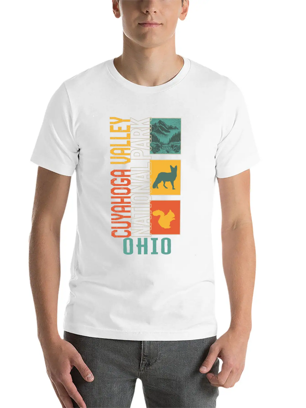 Cuyahoga Valley National Park, Treeline Ohio Casual Graphic T-Shirt – Simple And Comfortable Daily Wear