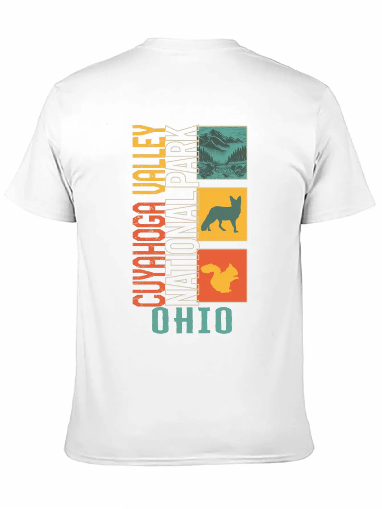 Cuyahoga Valley National Park, Treeline Ohio Casual Graphic T-Shirt – Simple And Comfortable Daily Wear