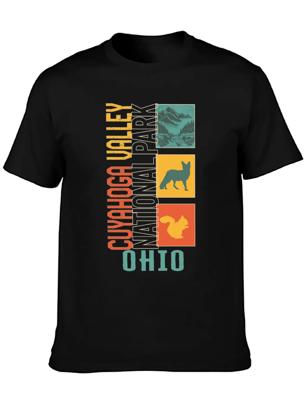 Cuyahoga Valley National Park, Treeline Ohio Casual Graphic T-Shirt – Simple And Comfortable Daily Wear