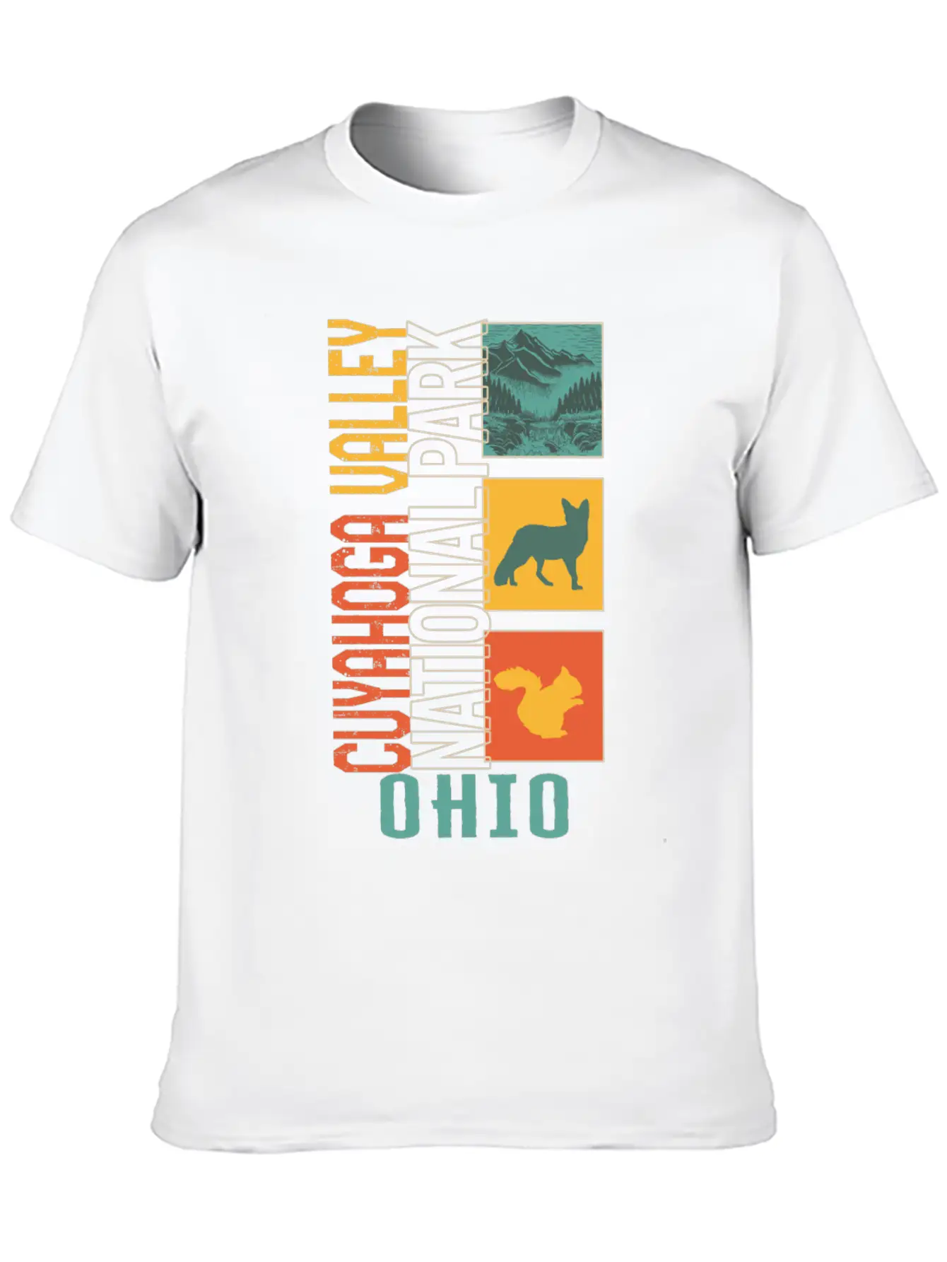 Cuyahoga Valley National Park, Treeline Ohio Casual Graphic T-Shirt – Simple And Comfortable Daily Wear