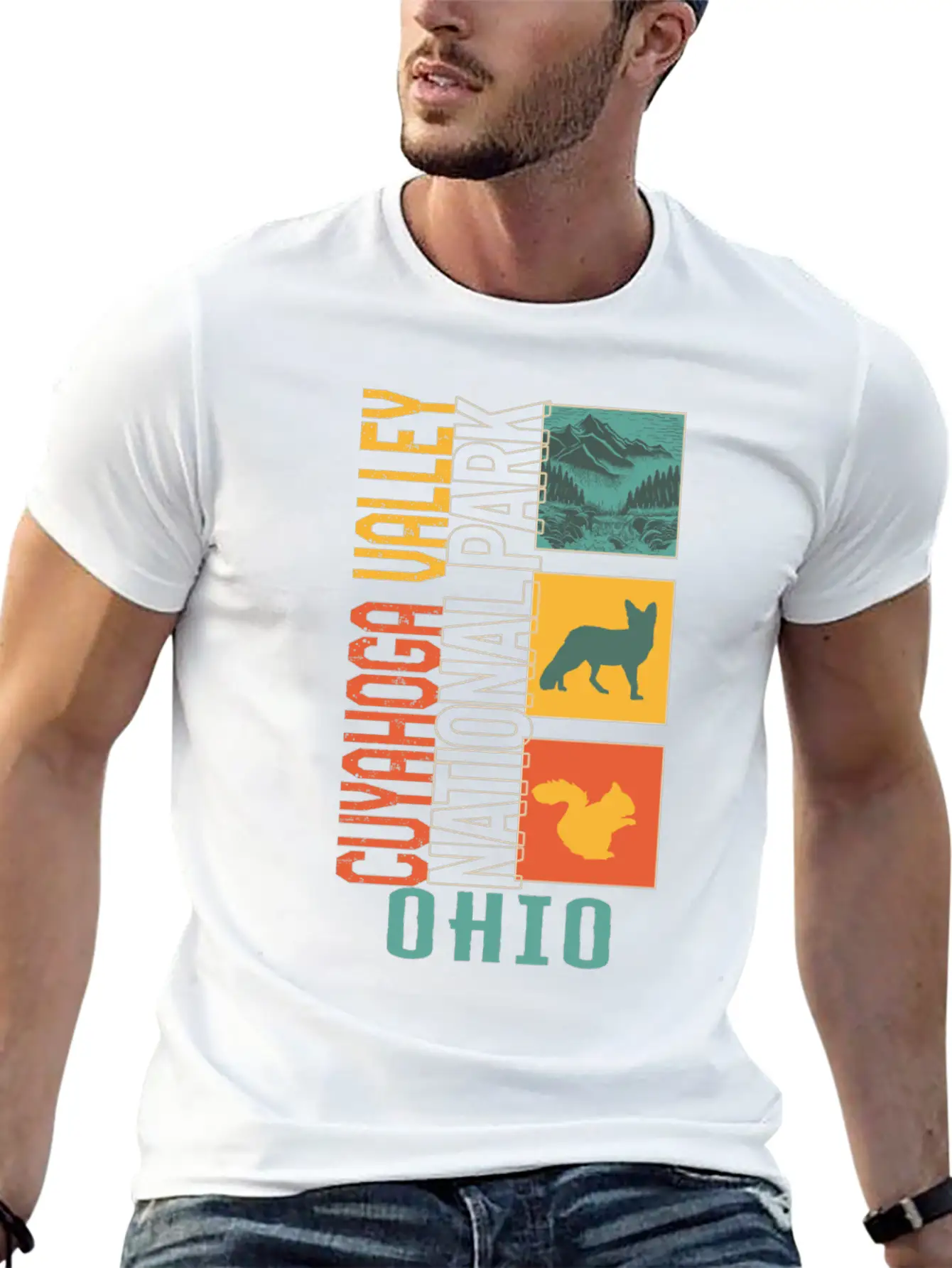 Cuyahoga Valley National Park, Treeline Ohio Casual Graphic T-Shirt – Simple And Comfortable Daily Wear