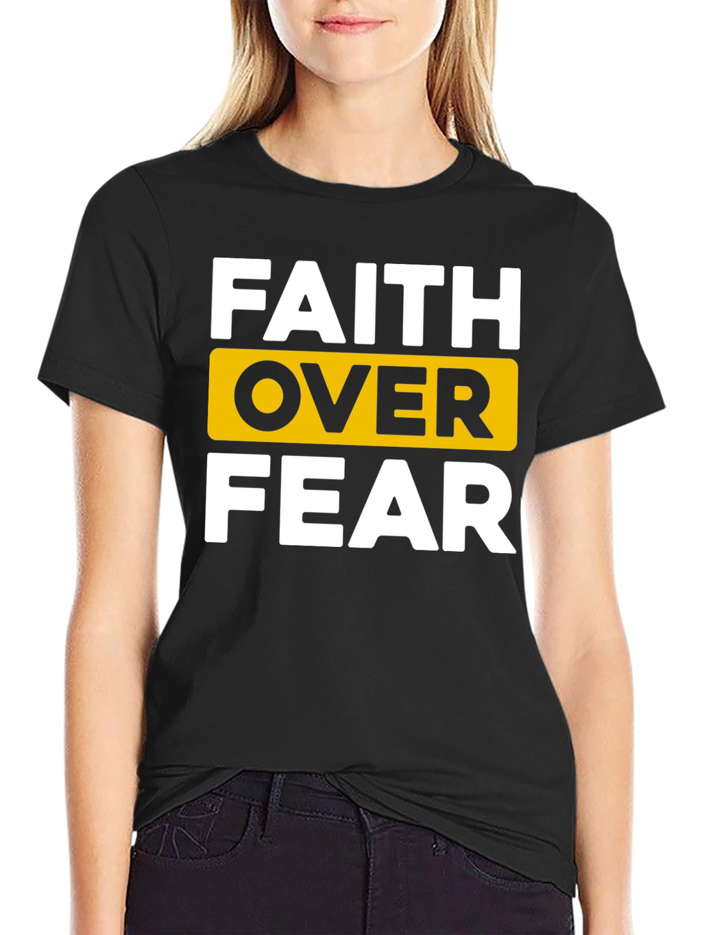 Faith Over Fear Graphic Tee - Black