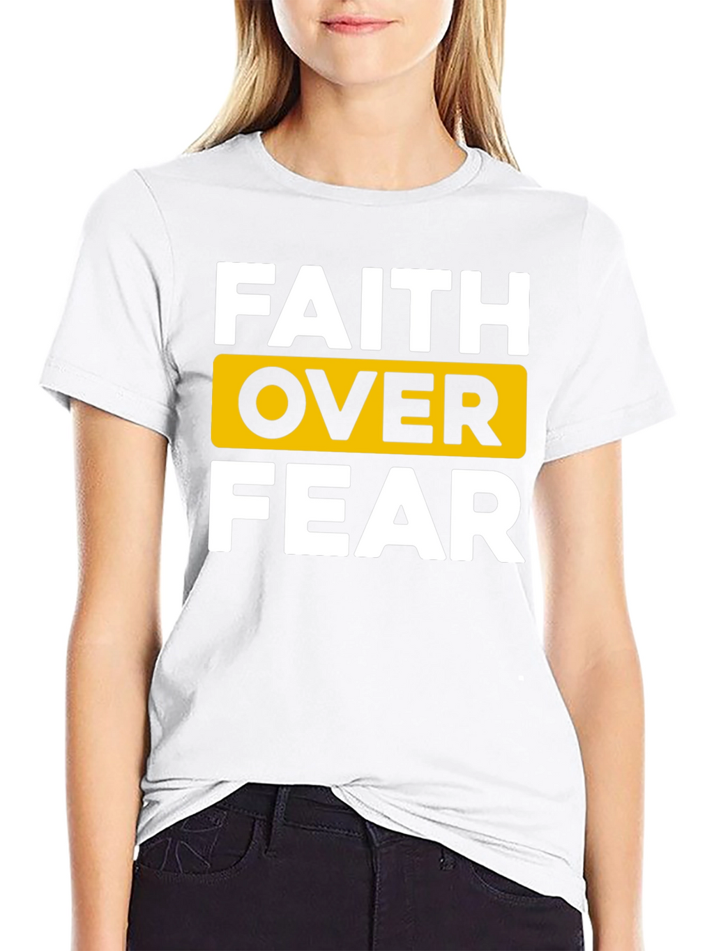 Faith Over Fear Graphic Tee - Black