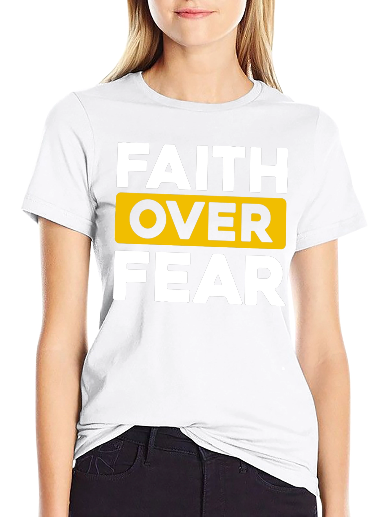 Faith Over Fear Graphic Tee - Black