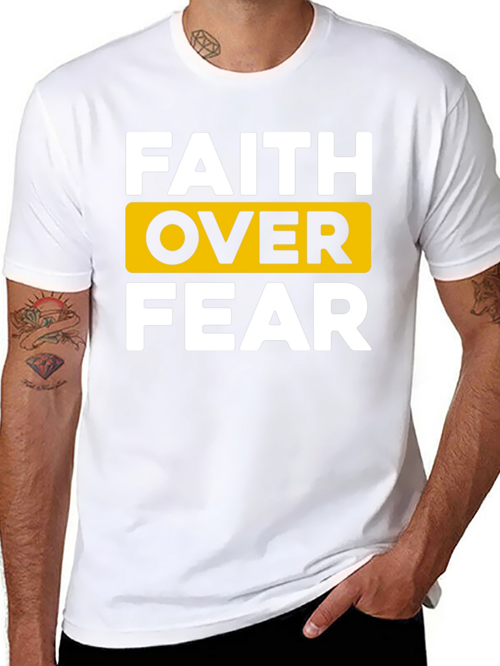 Faith Over Fear Graphic Tee - Black