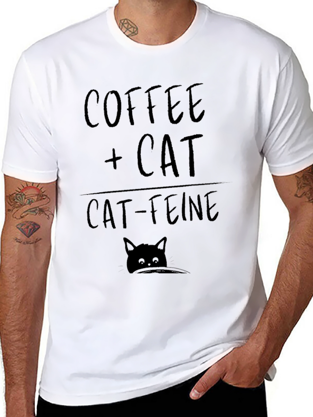 Coffee + Cat Cat-feine Graphic T-Shirt