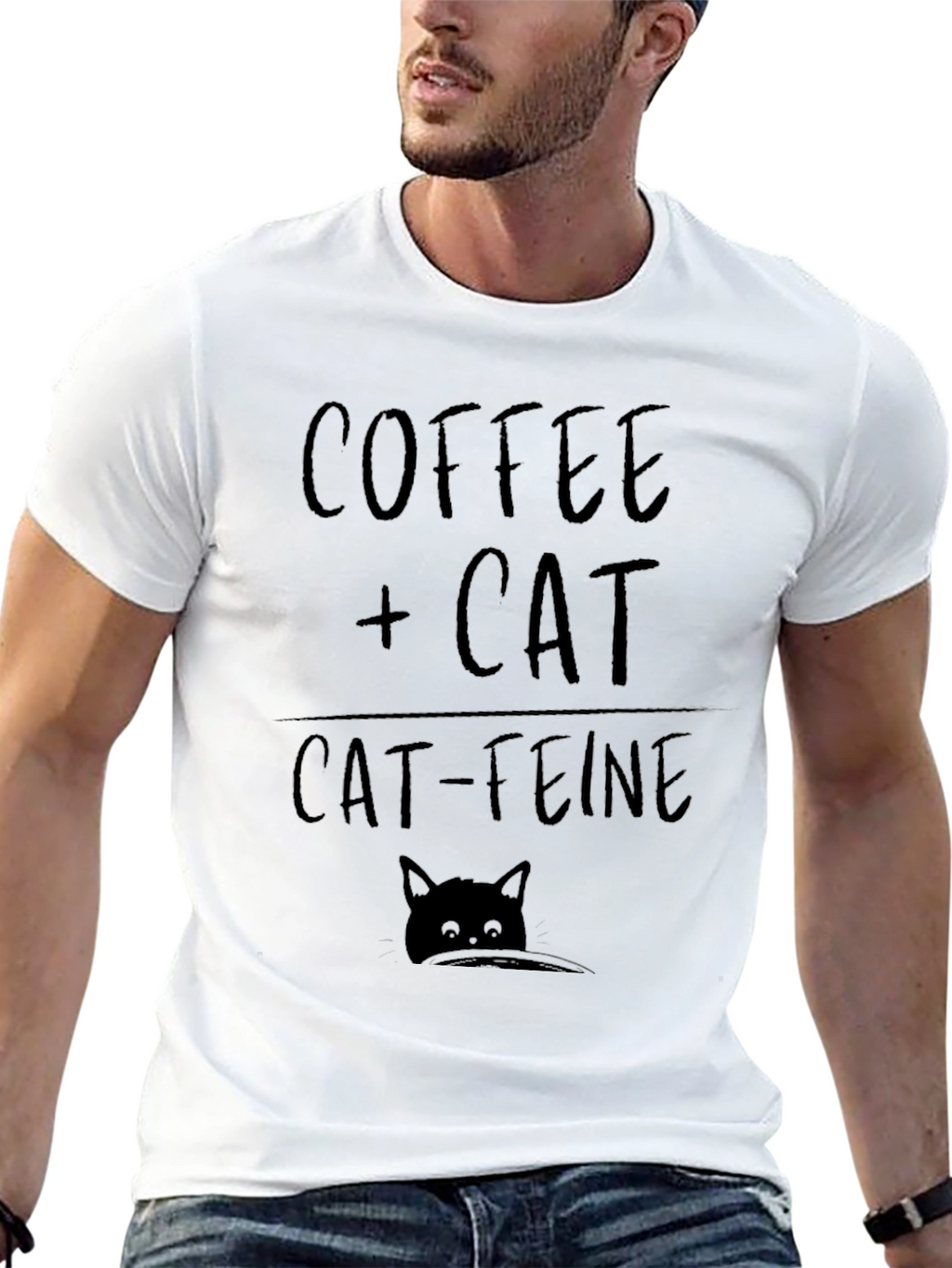 Coffee + Cat Cat-feine Graphic T-Shirt