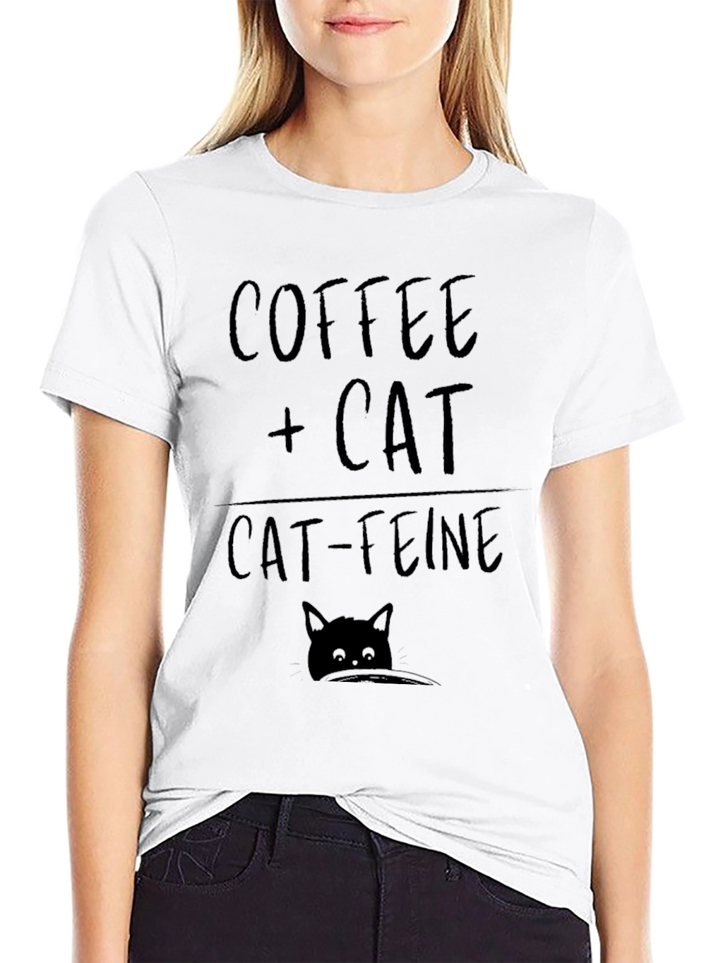 Coffee + Cat Cat-feine Graphic T-Shirt