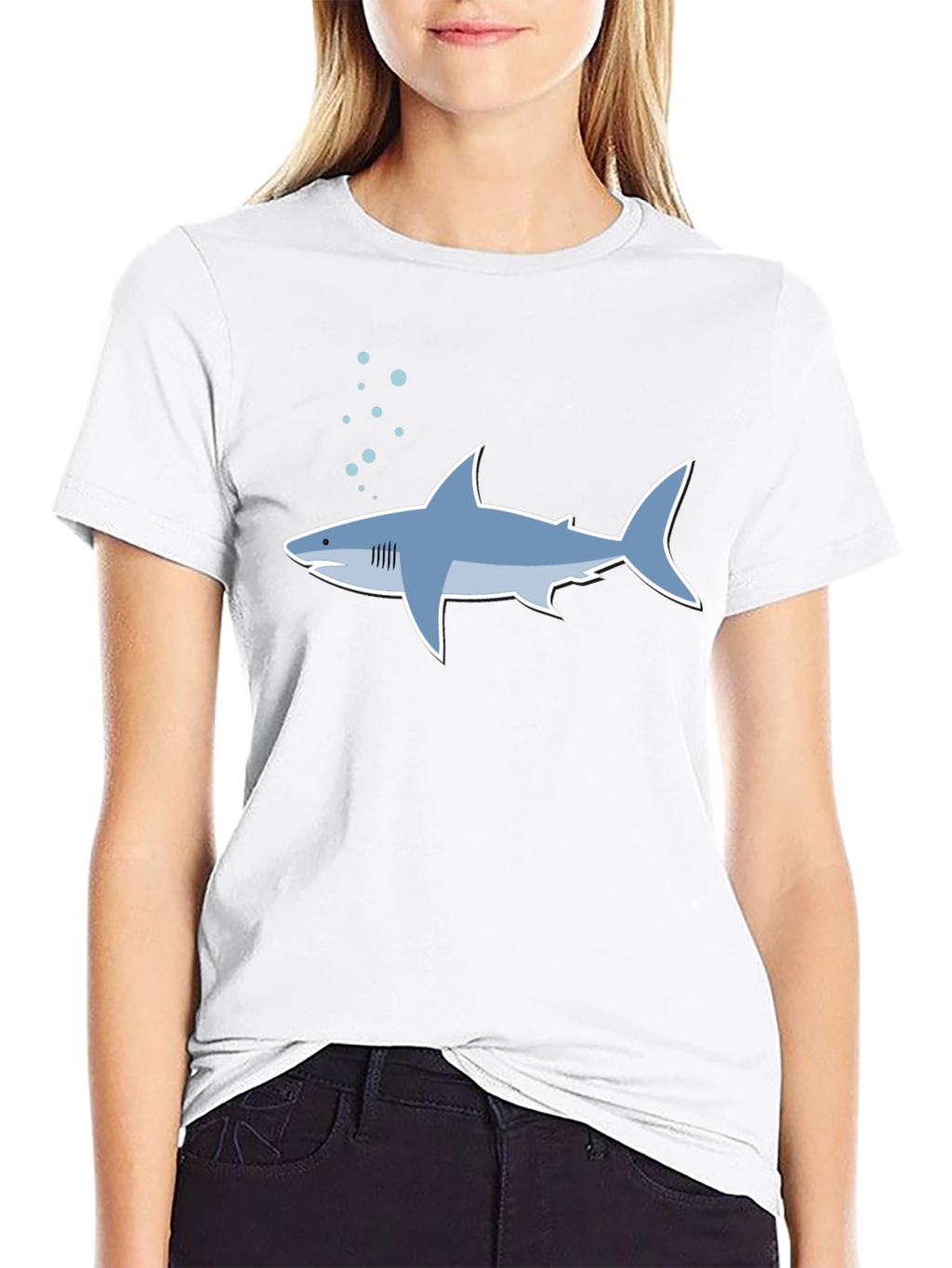 Shark Graphic Tee - Stylish Mens Black T-Shirt