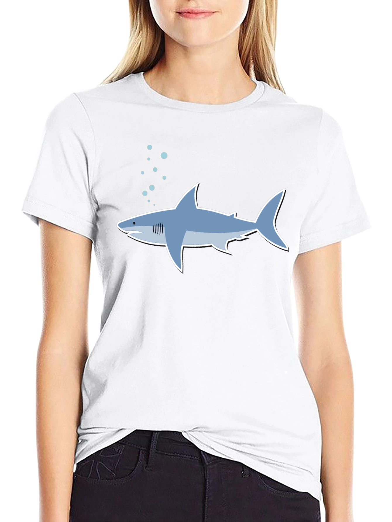 Shark Graphic Tee - Stylish Mens Black T-Shirt