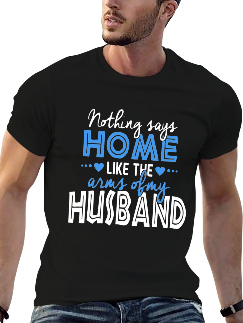 Home Husband Graphic Tee - Mens Black T-Shirt