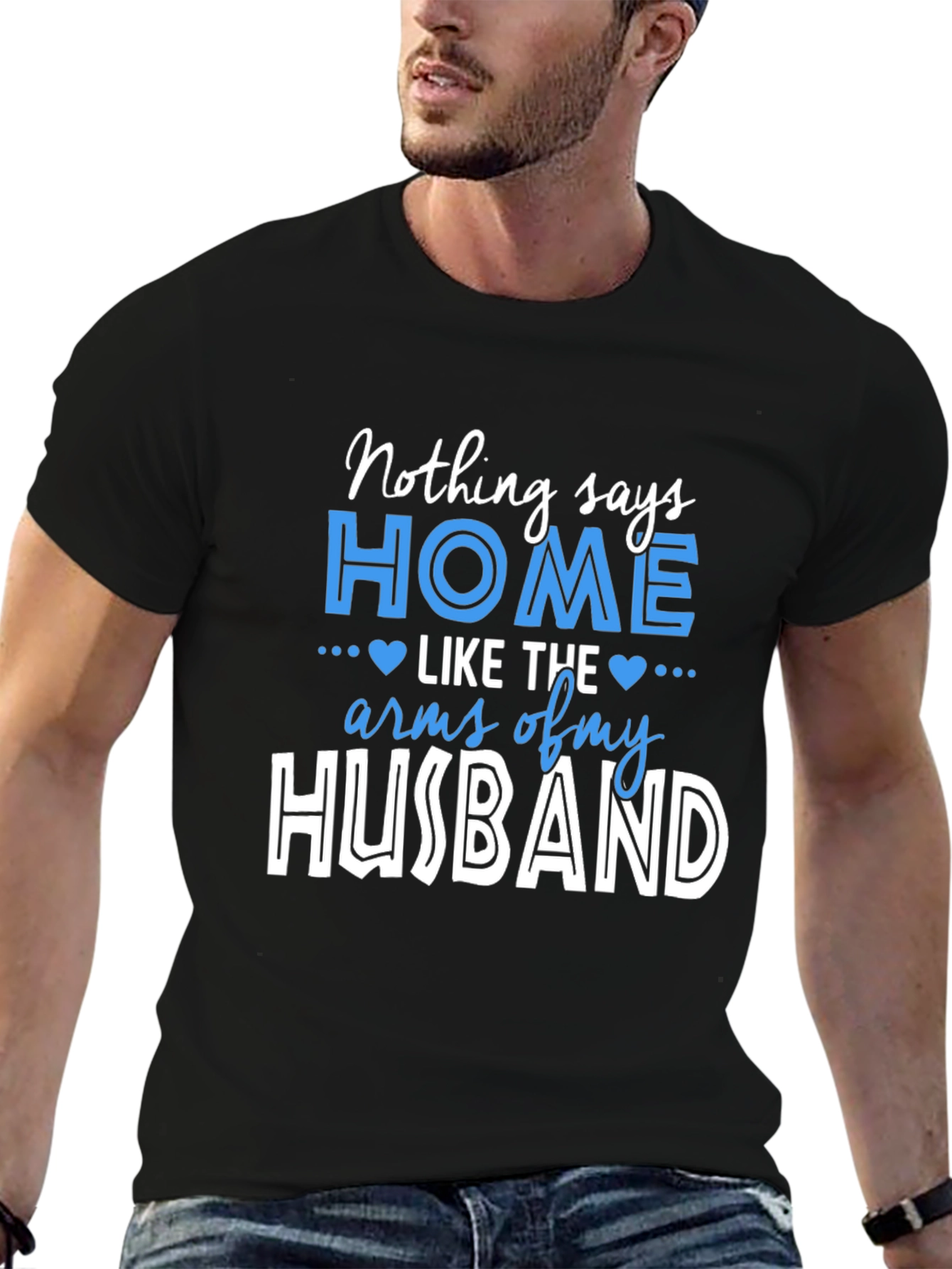Home Husband Graphic Tee - Mens Black T-Shirt