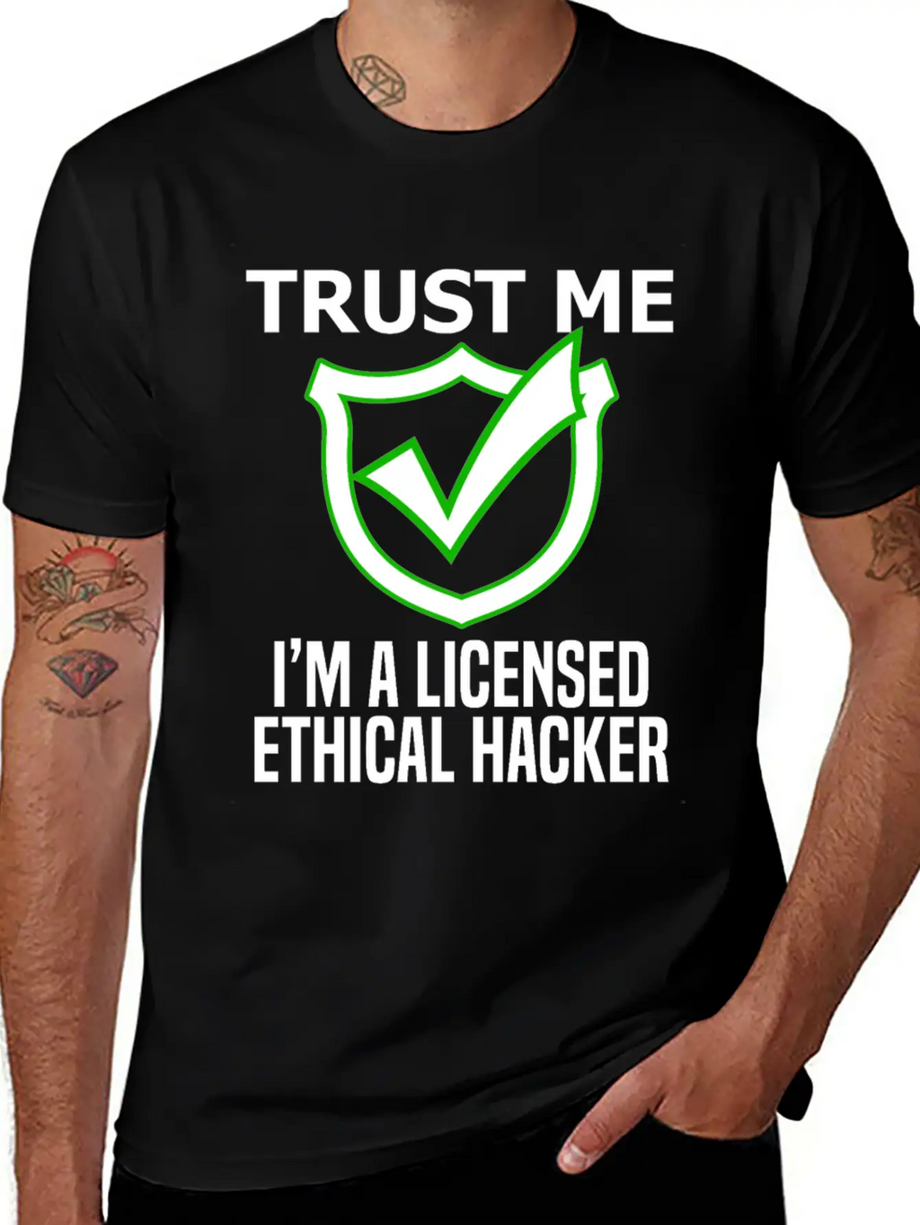 Cyber Hacker Trust Me I'm A Licensed Ethical Hacke Unisex Casual T-Shirt – Clean Design For Daily Comfort
