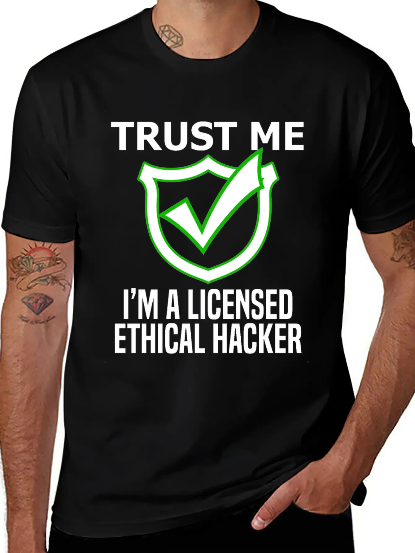Cyber Hacker Trust Me I'm A Licensed Ethical Hacke Unisex Casual T-Shirt – Clean Design For Daily Comfort