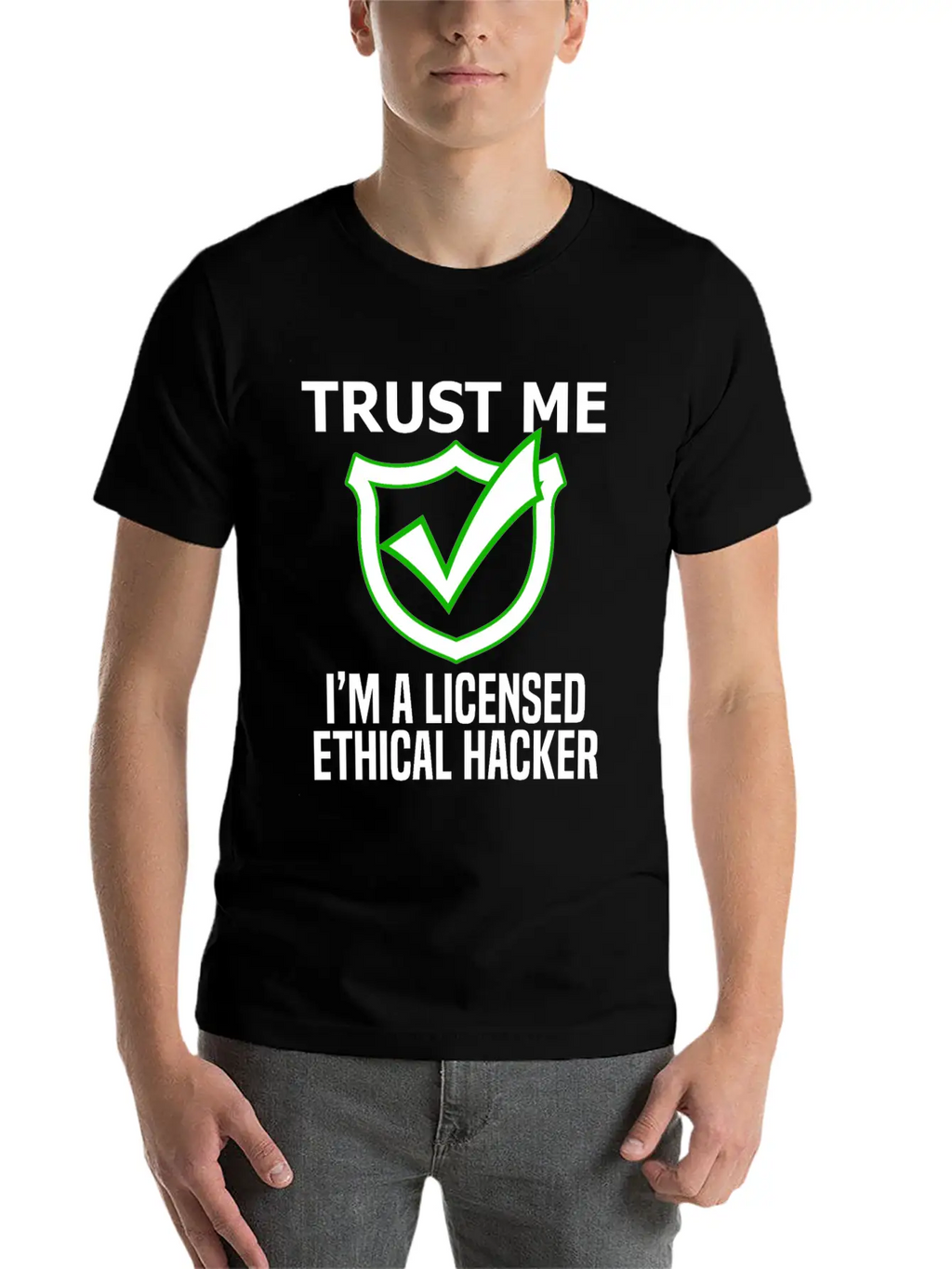 Cyber Hacker Trust Me I'm A Licensed Ethical Hacke Unisex Casual T-Shirt – Clean Design For Daily Comfort