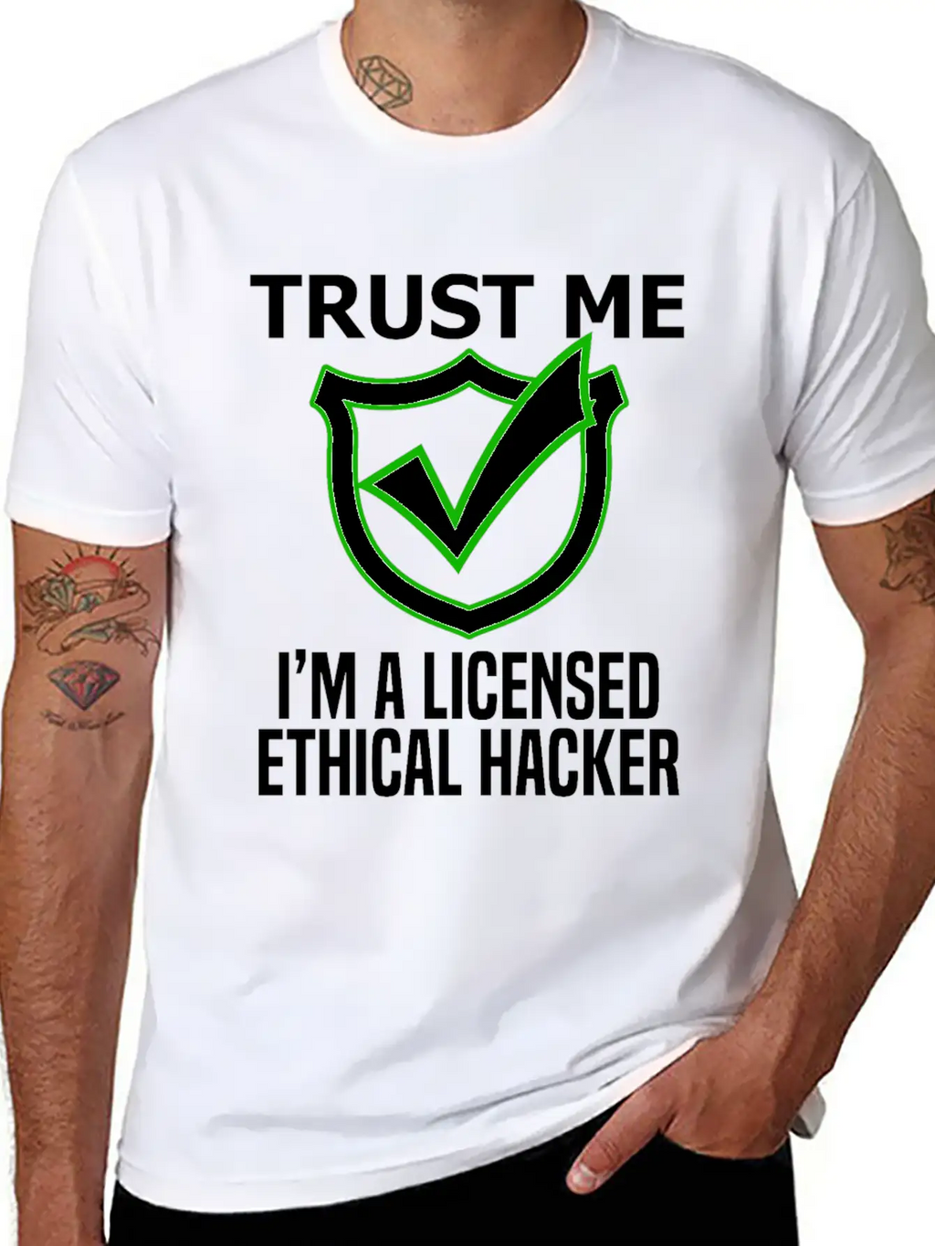 Cyber Hacker Trust Me I'm A Licensed Ethical Hacke Unisex Casual T-Shirt – Clean Design For Daily Comfort