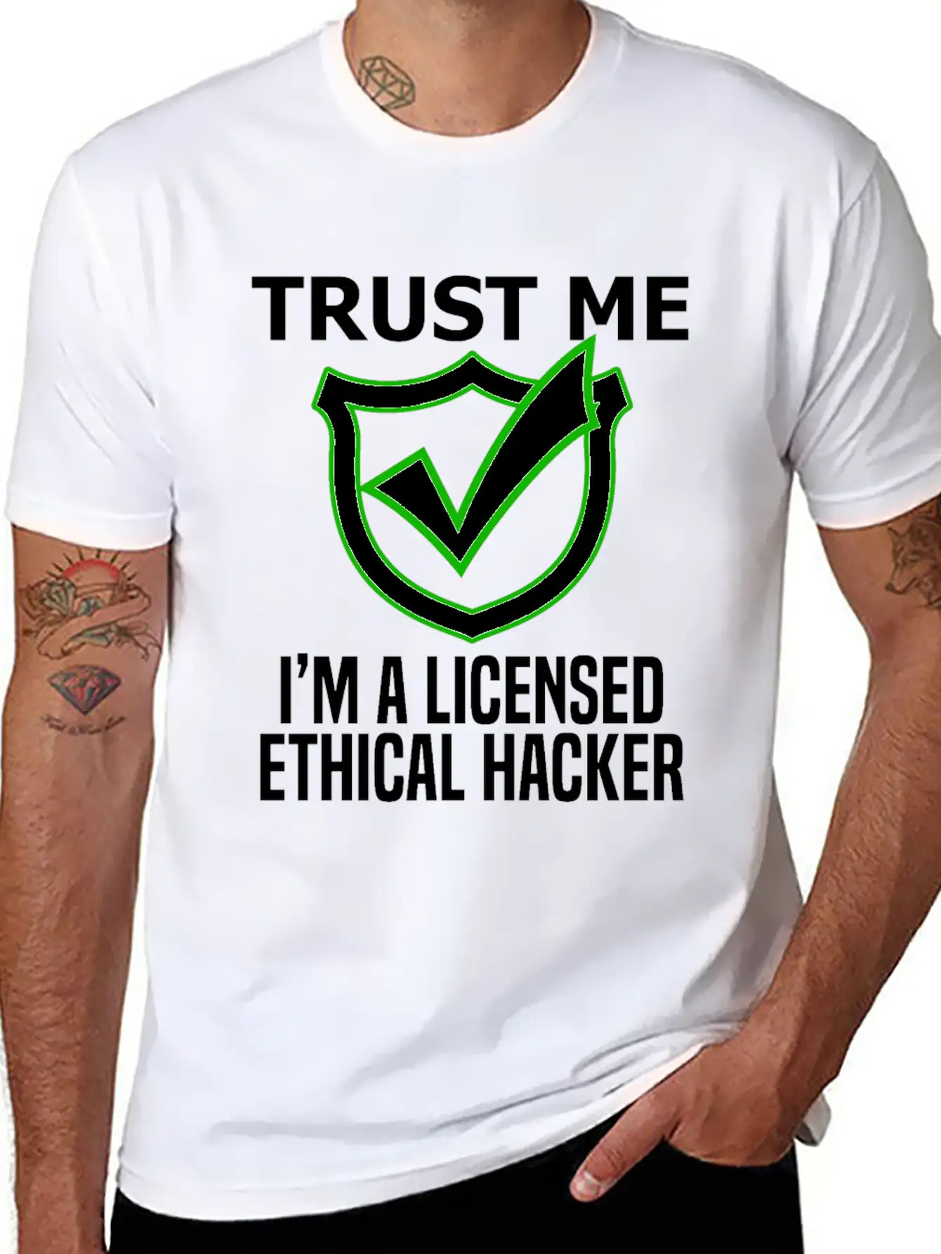 Cyber Hacker Trust Me I'm A Licensed Ethical Hacke Unisex Casual T-Shirt – Clean Design For Daily Comfort