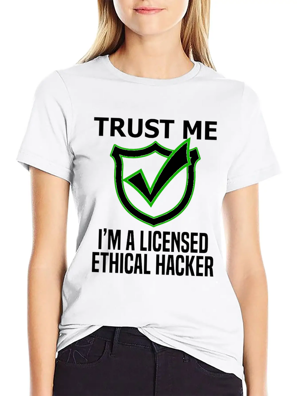Cyber Hacker Trust Me I'm A Licensed Ethical Hacke Unisex Casual T-Shirt – Clean Design For Daily Comfort