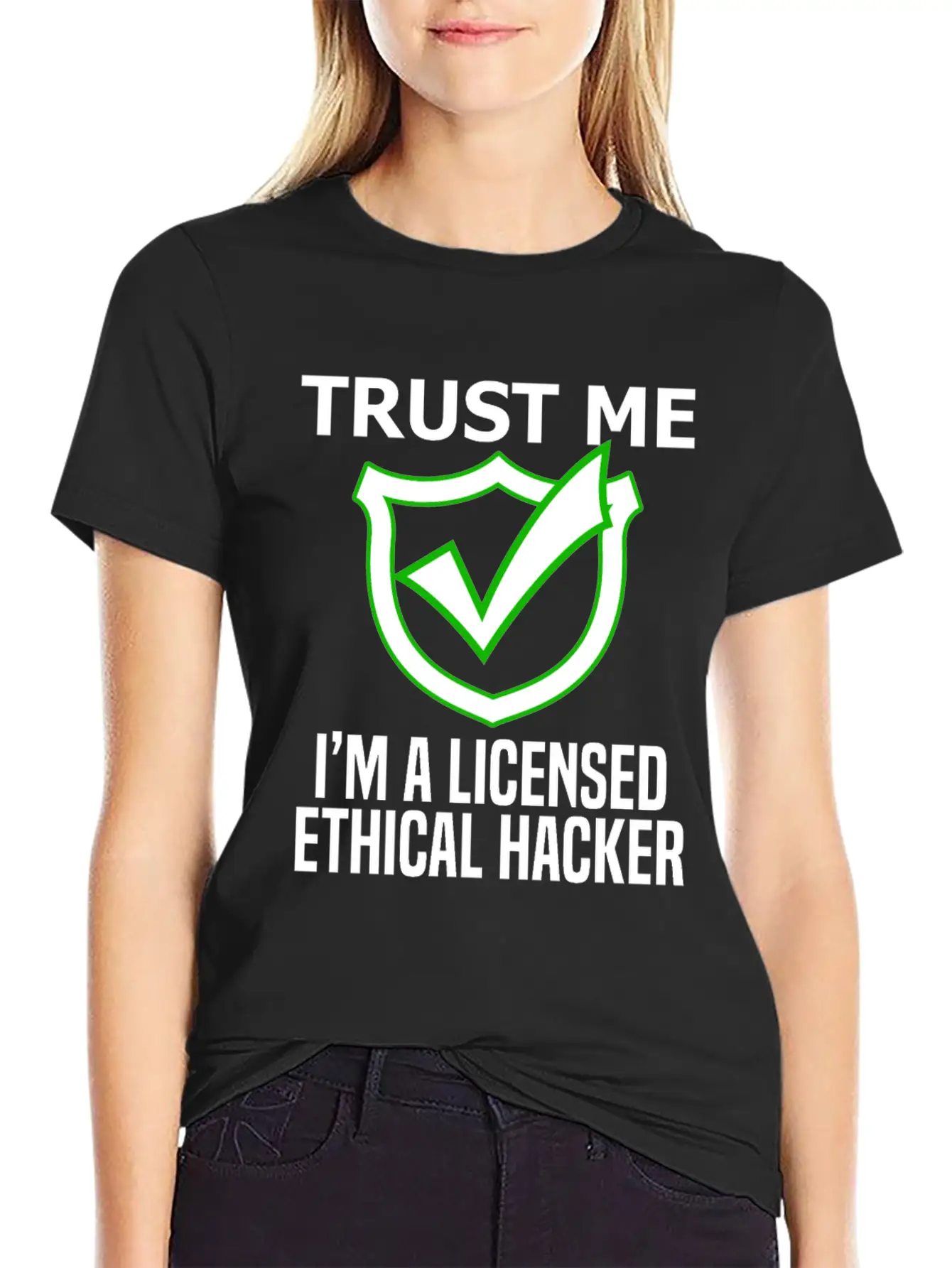 Cyber Hacker Trust Me I'm A Licensed Ethical Hacke Unisex Casual T-Shirt – Clean Design For Daily Comfort