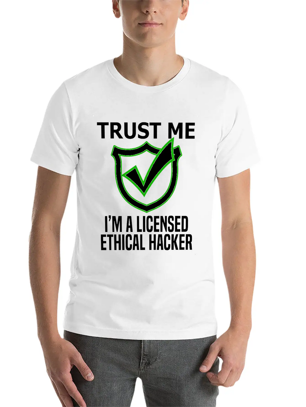 Cyber Hacker Trust Me I'm A Licensed Ethical Hacke Unisex Casual T-Shirt – Clean Design For Daily Comfort
