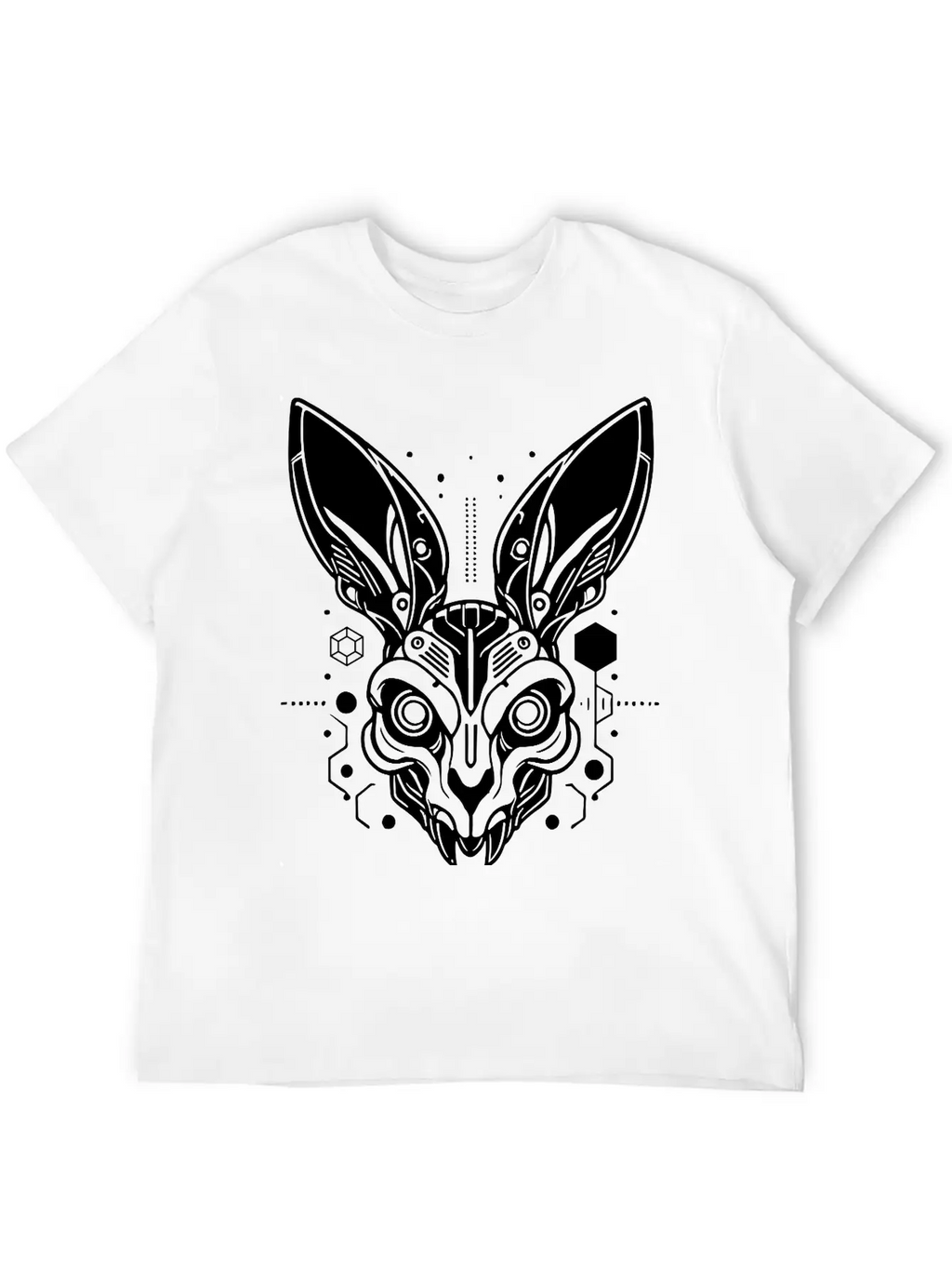Cyber Rabbit Classic Fit Graphic Tee For Daily Comfort – Unisex Cotton Shirt