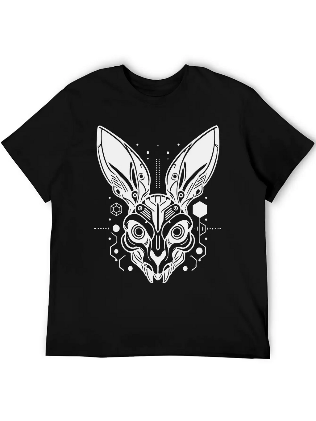 Cyber Rabbit Classic Fit Graphic Tee For Daily Comfort – Unisex Cotton Shirt