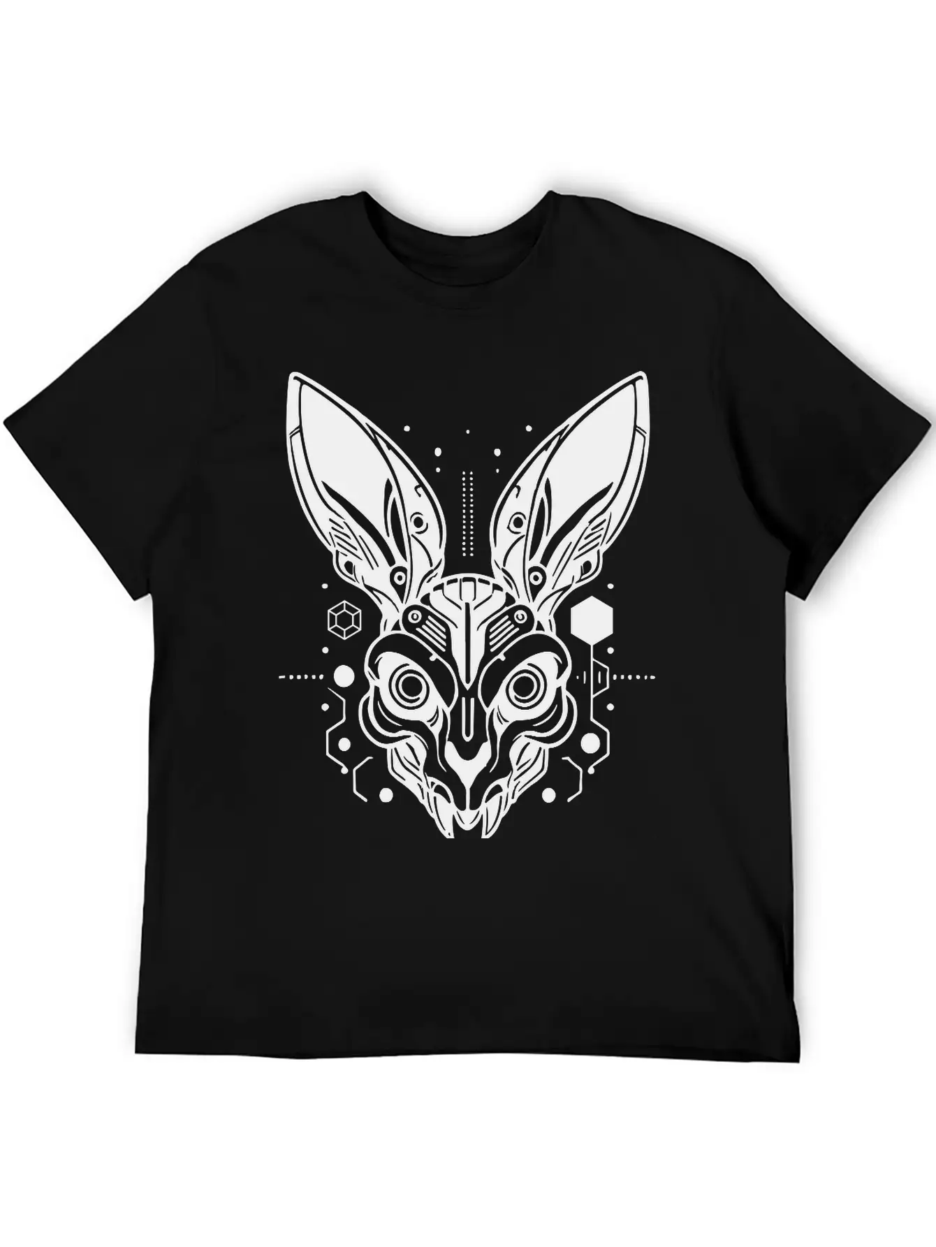 Cyber Rabbit Classic Fit Graphic Tee For Daily Comfort – Unisex Cotton Shirt