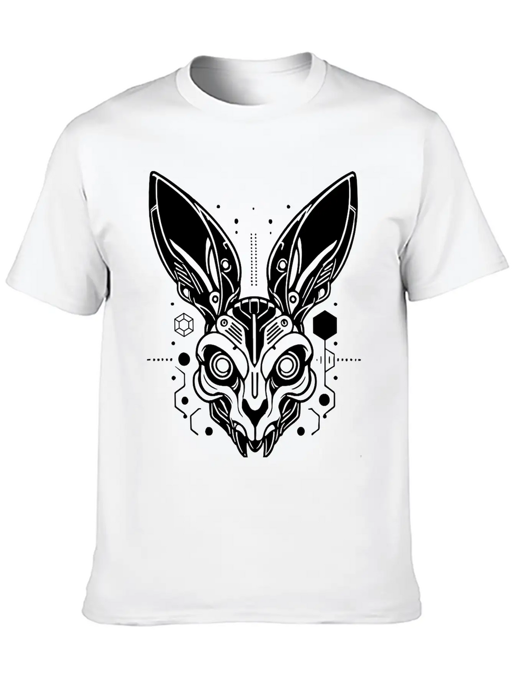 Cyber Rabbit Classic Fit Graphic Tee For Daily Comfort – Unisex Cotton Shirt