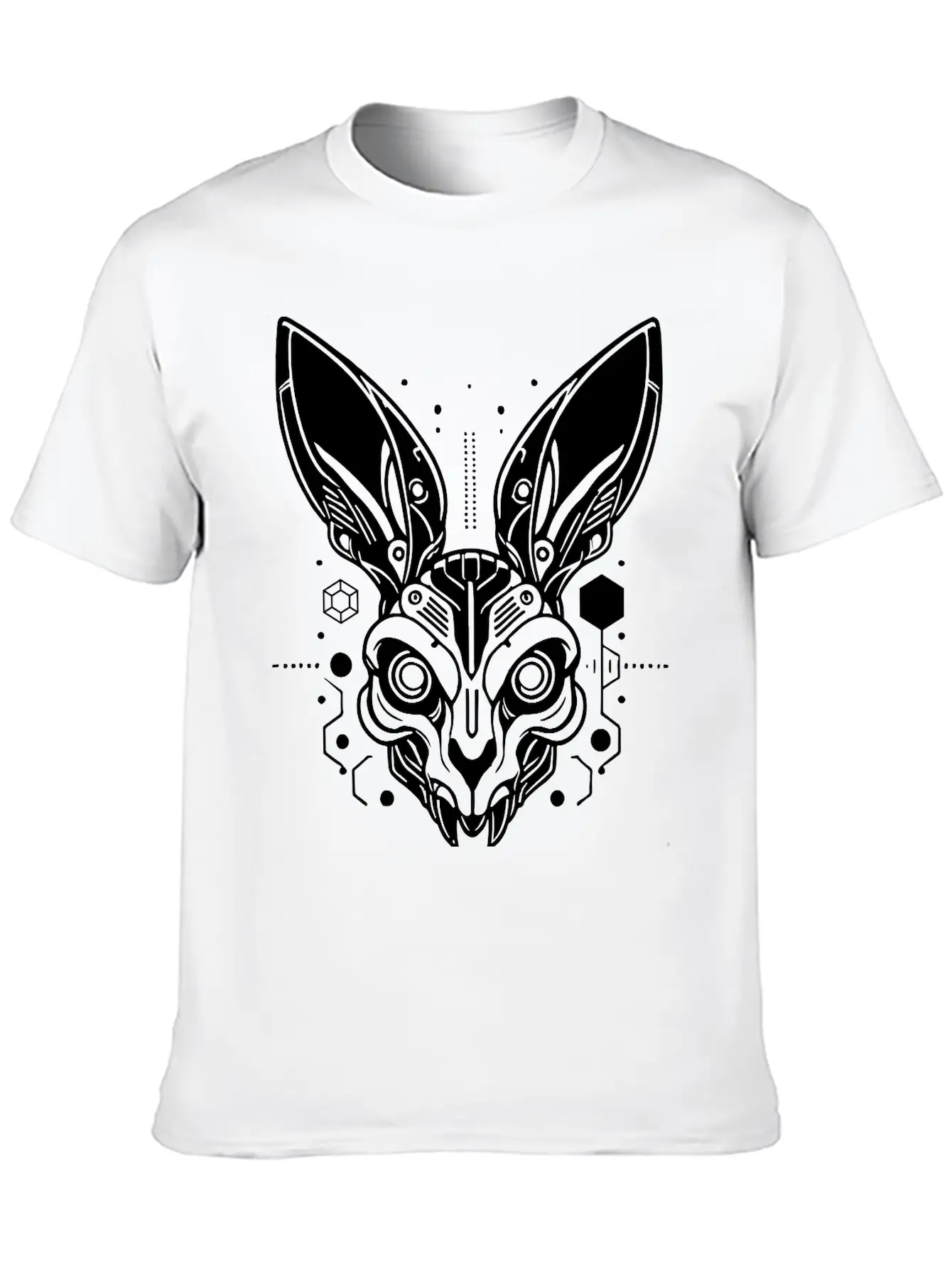Cyber Rabbit Classic Fit Graphic Tee For Daily Comfort – Unisex Cotton Shirt