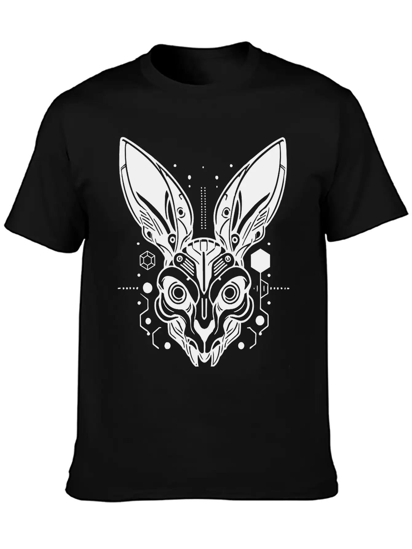 Cyber Rabbit Classic Fit Graphic Tee For Daily Comfort – Unisex Cotton Shirt